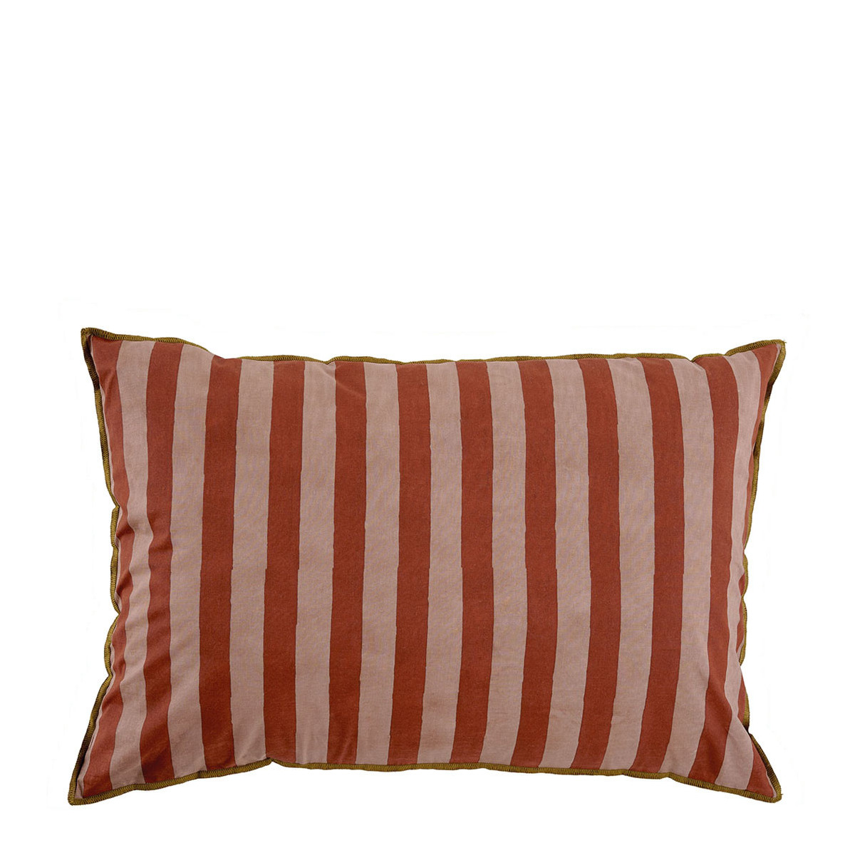 Housse de coussin coton BLANC D'IVOIRE Marron