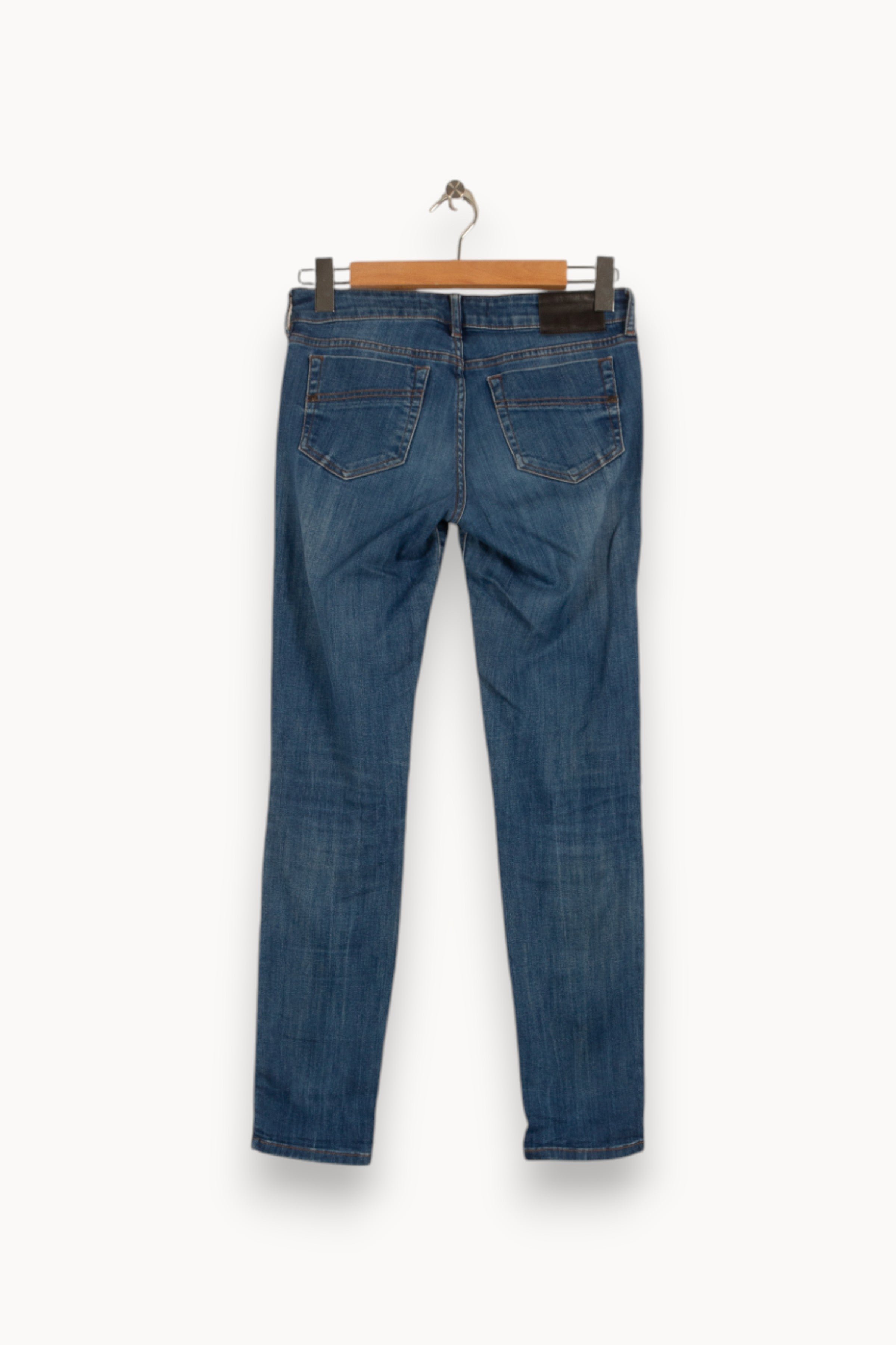 Cropped slim jeans with studs COMPTOIR DES COTONNIERS - Seconde main Blue