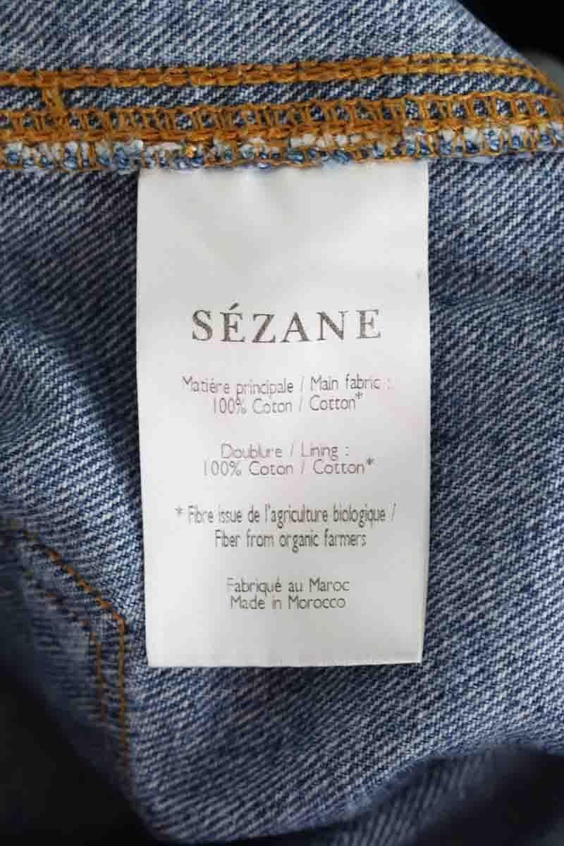 Cotton straight jeans SEZANE - Seconde main Blue