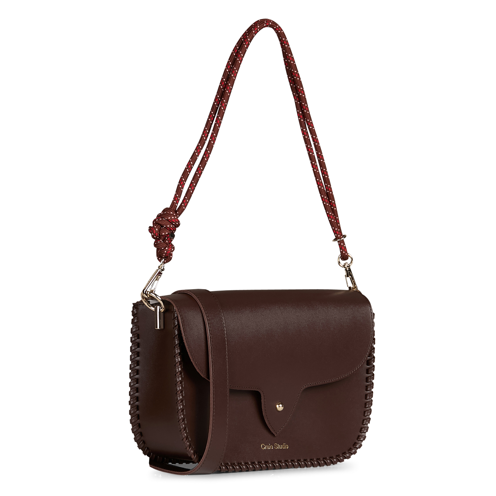 Sac bandoulière en cuir CRAIE STUDIO Marron