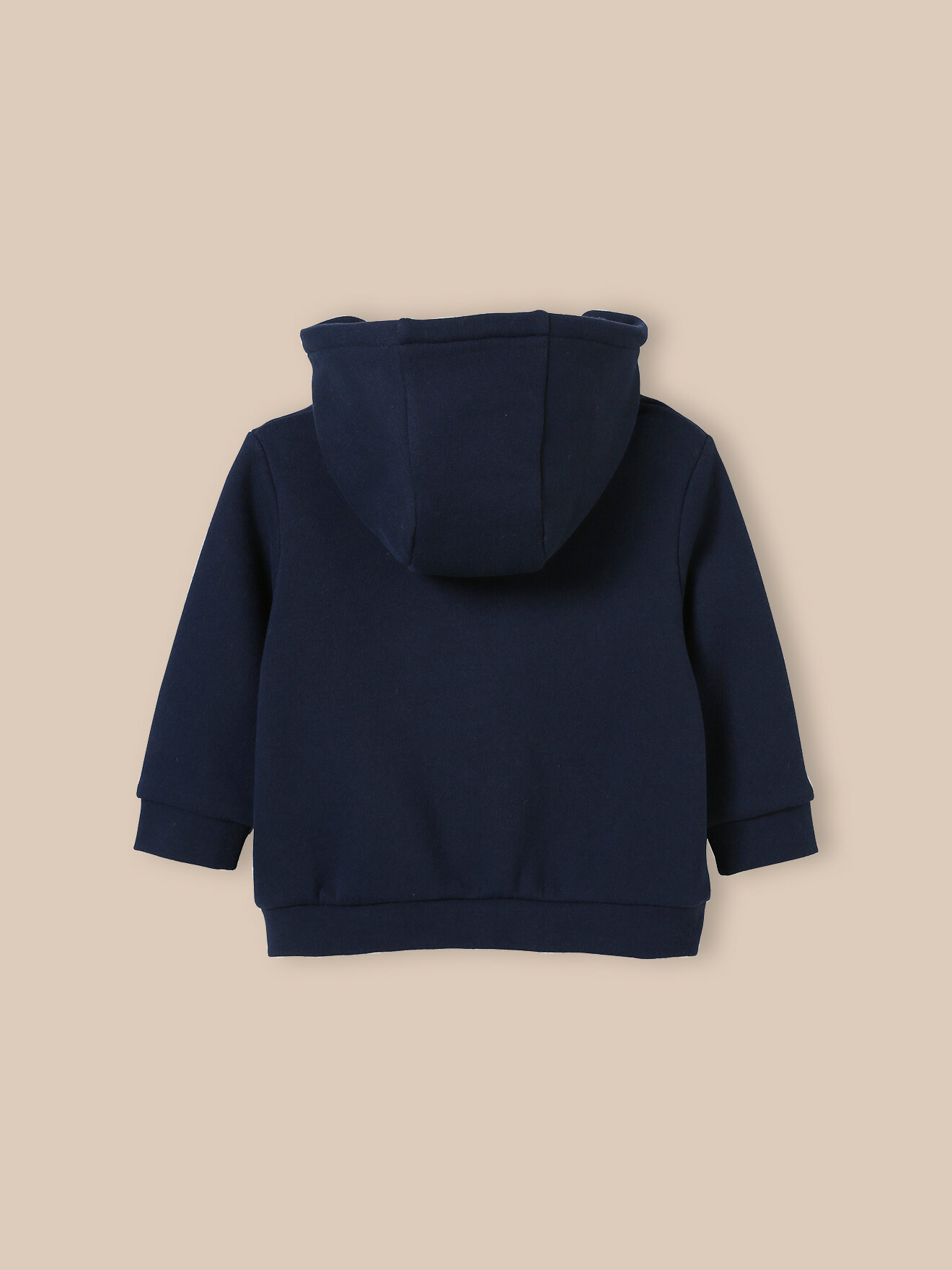 Zip-up hoodie in organic cotton CYRILLUS Blue