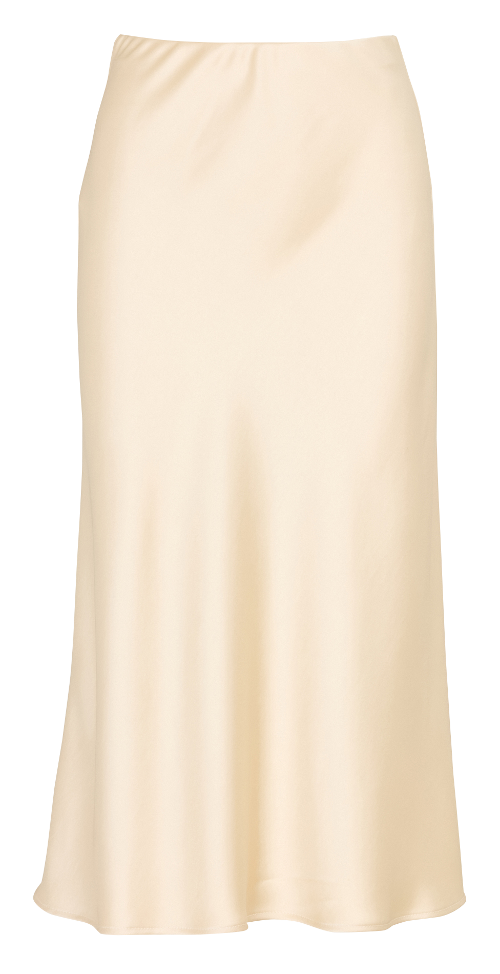 Jupe évasée unie en satin  IMPERIAL Beige
