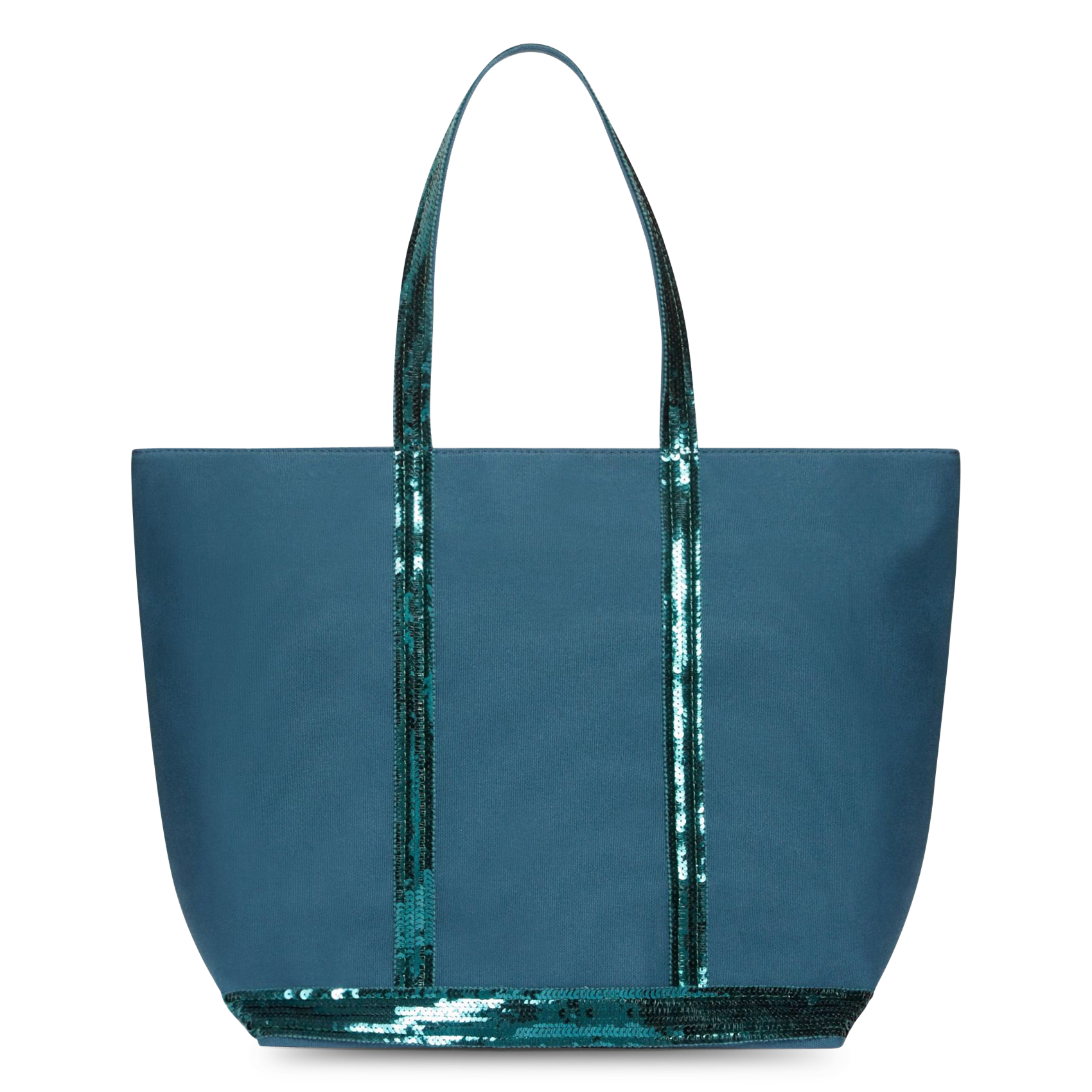 Cabas L à sequins en toile de coton  VANESSA BRUNO Vert