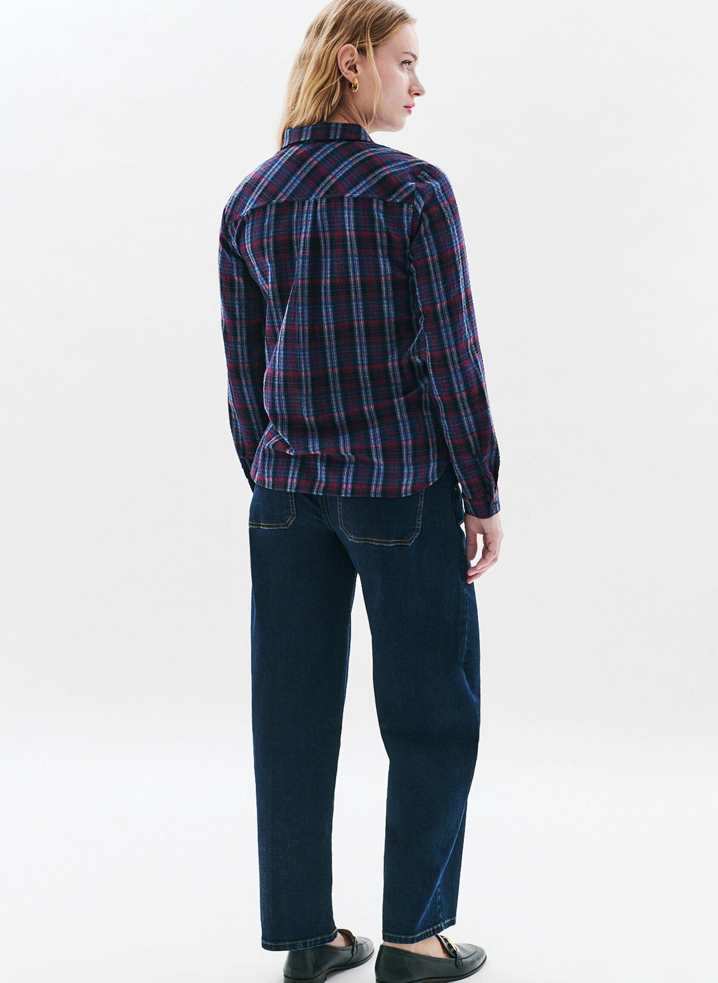 Straight checked shirt CAROLL Blue