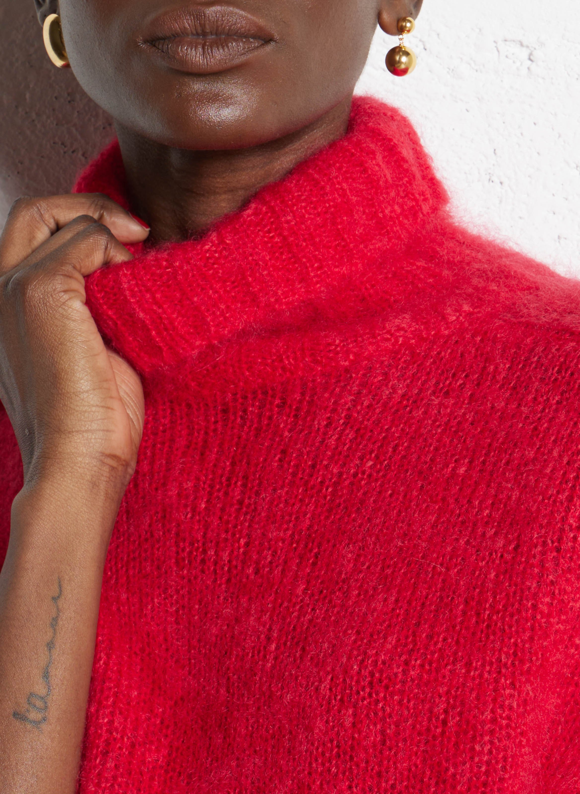 Coltrui - wolblend DES PETITS HAUTS Rood