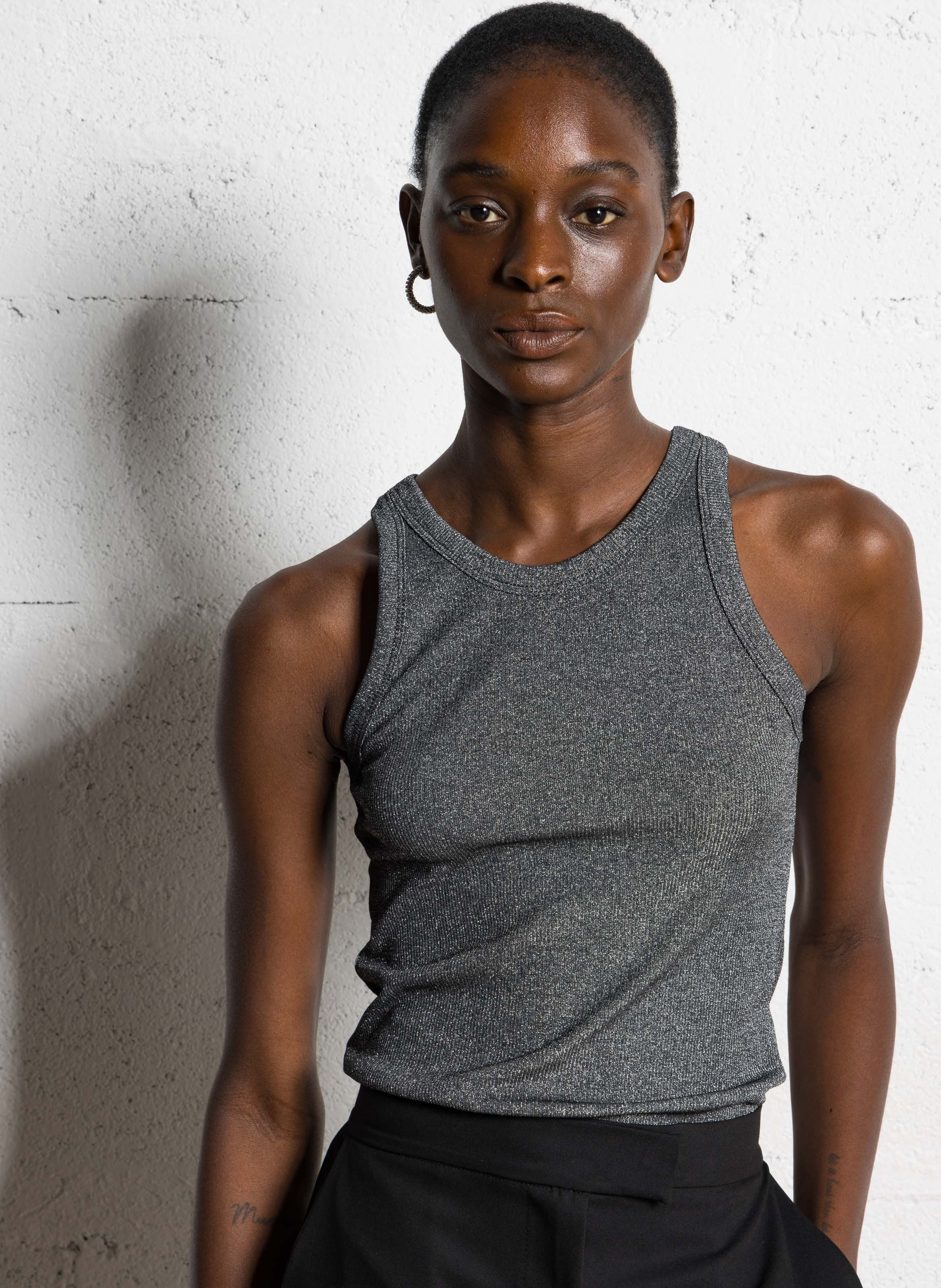 Round-neck glitter tank top IMPERIAL