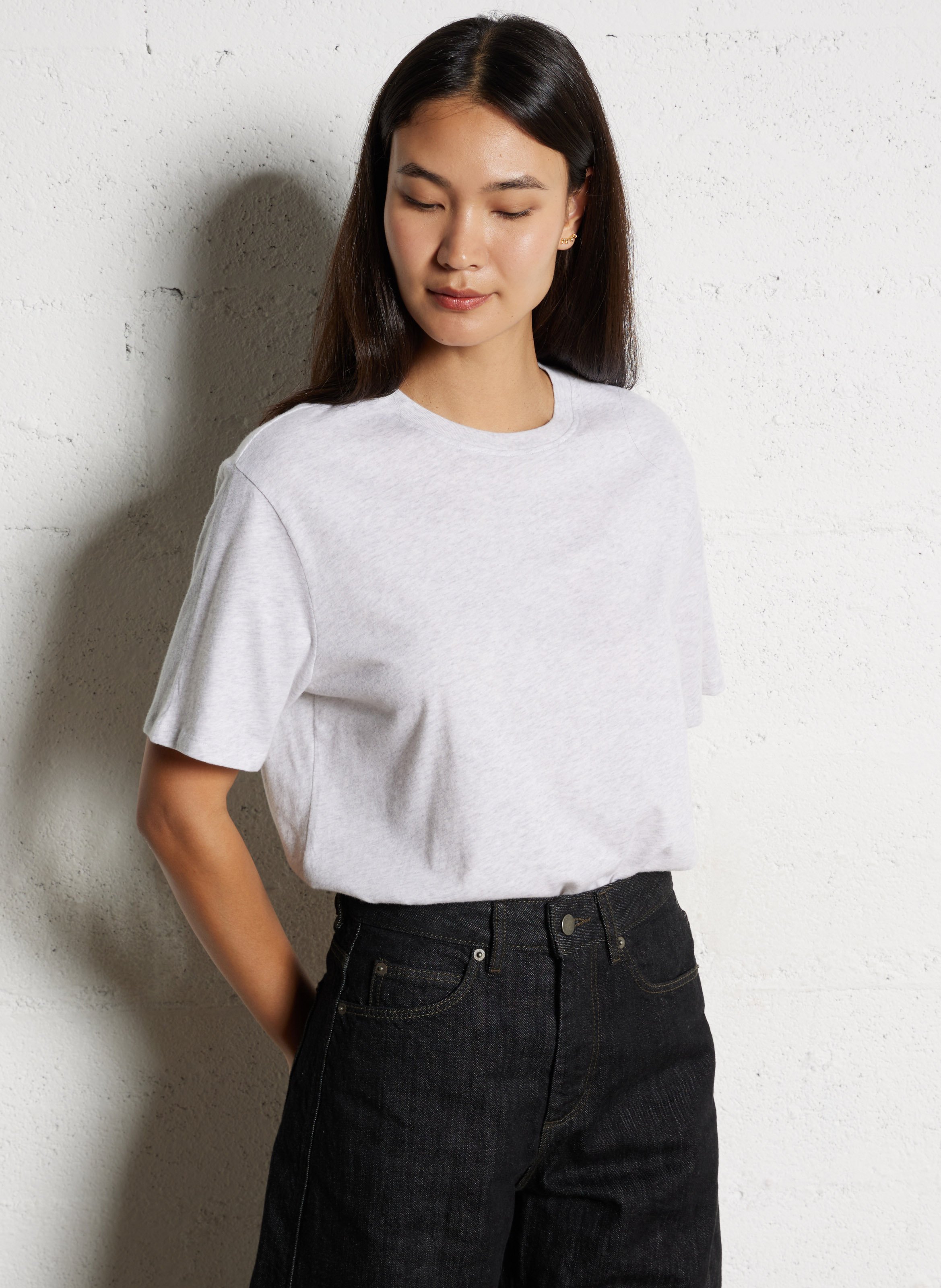 Tee-shirt col rond en coton bio MAJESTIC FILATURES