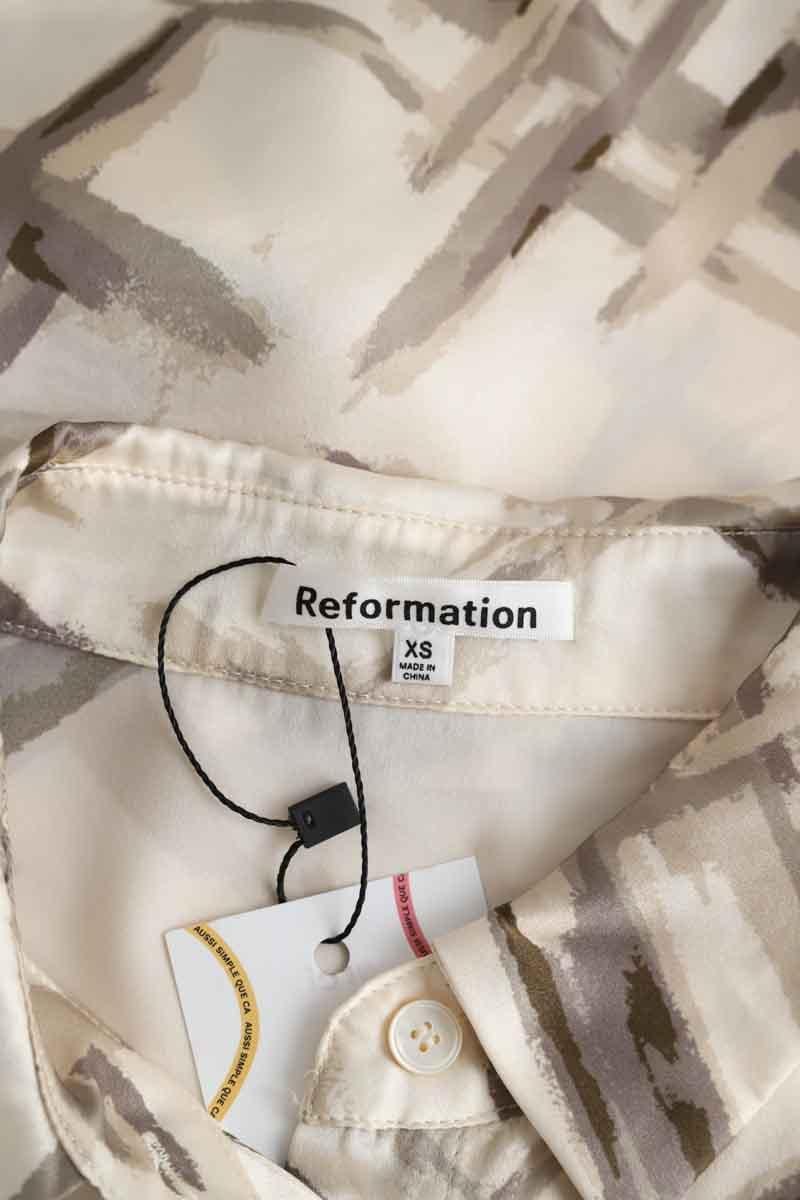 Silk blouse REFORMATION - Seconde Main Beige