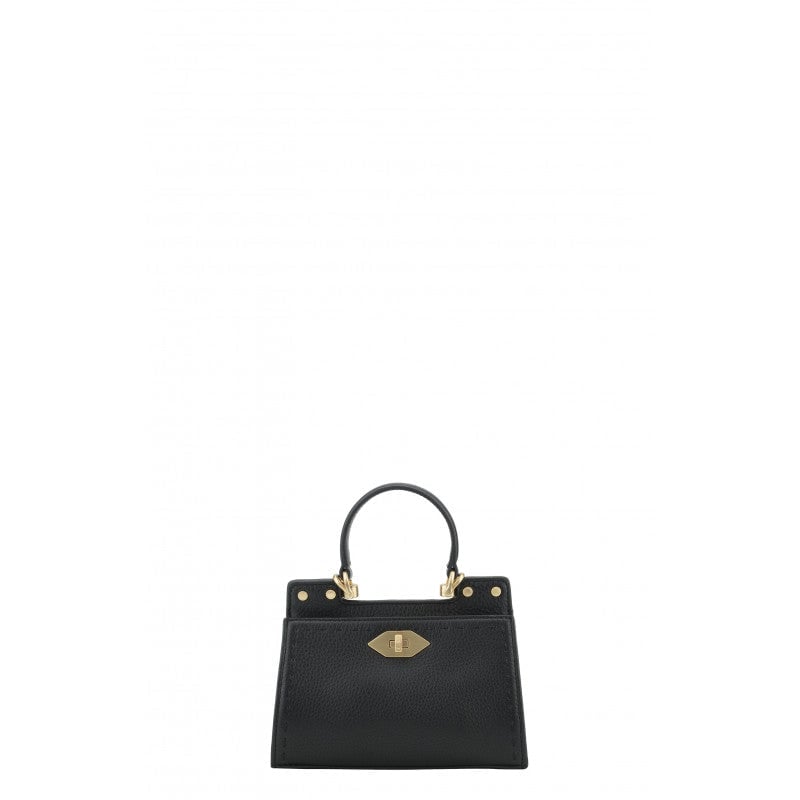 Handbag - cowhide leather POURCHET Black