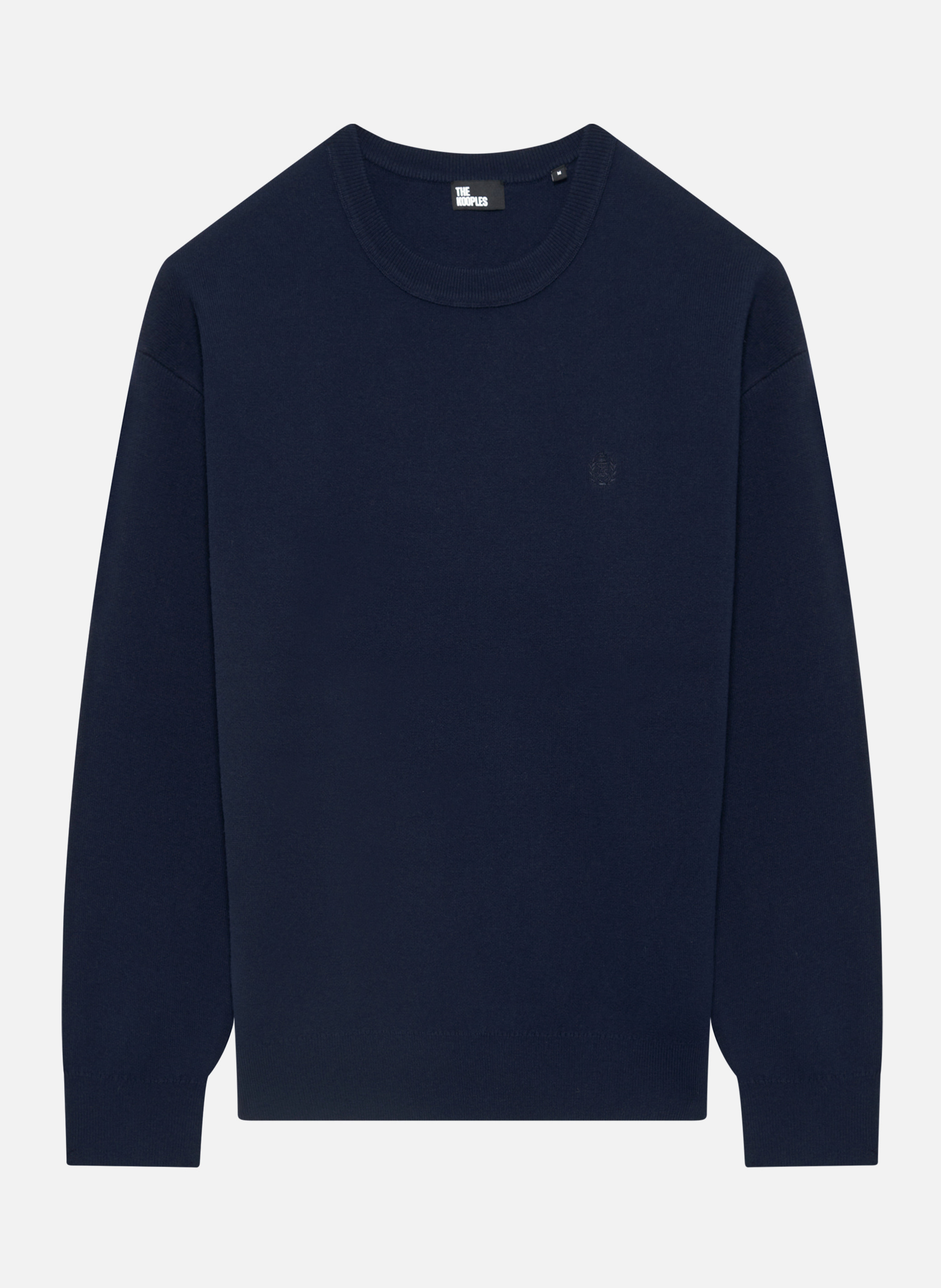 Round neck reversible sweater Blue