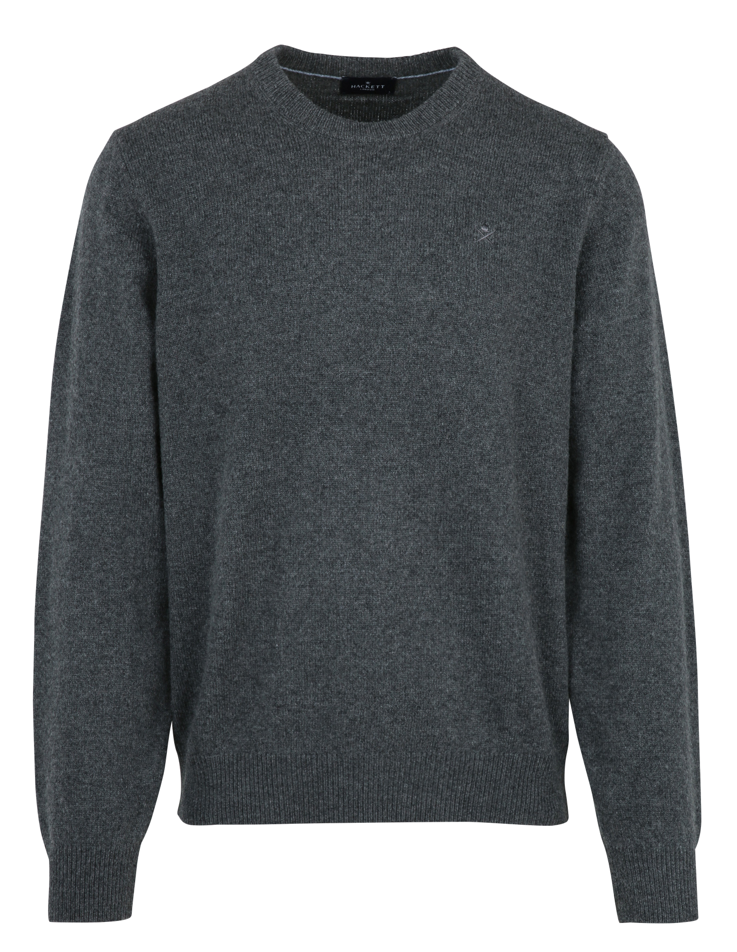 Rundhalsausschnitt Pullover aus Wolle HACKETT Grau