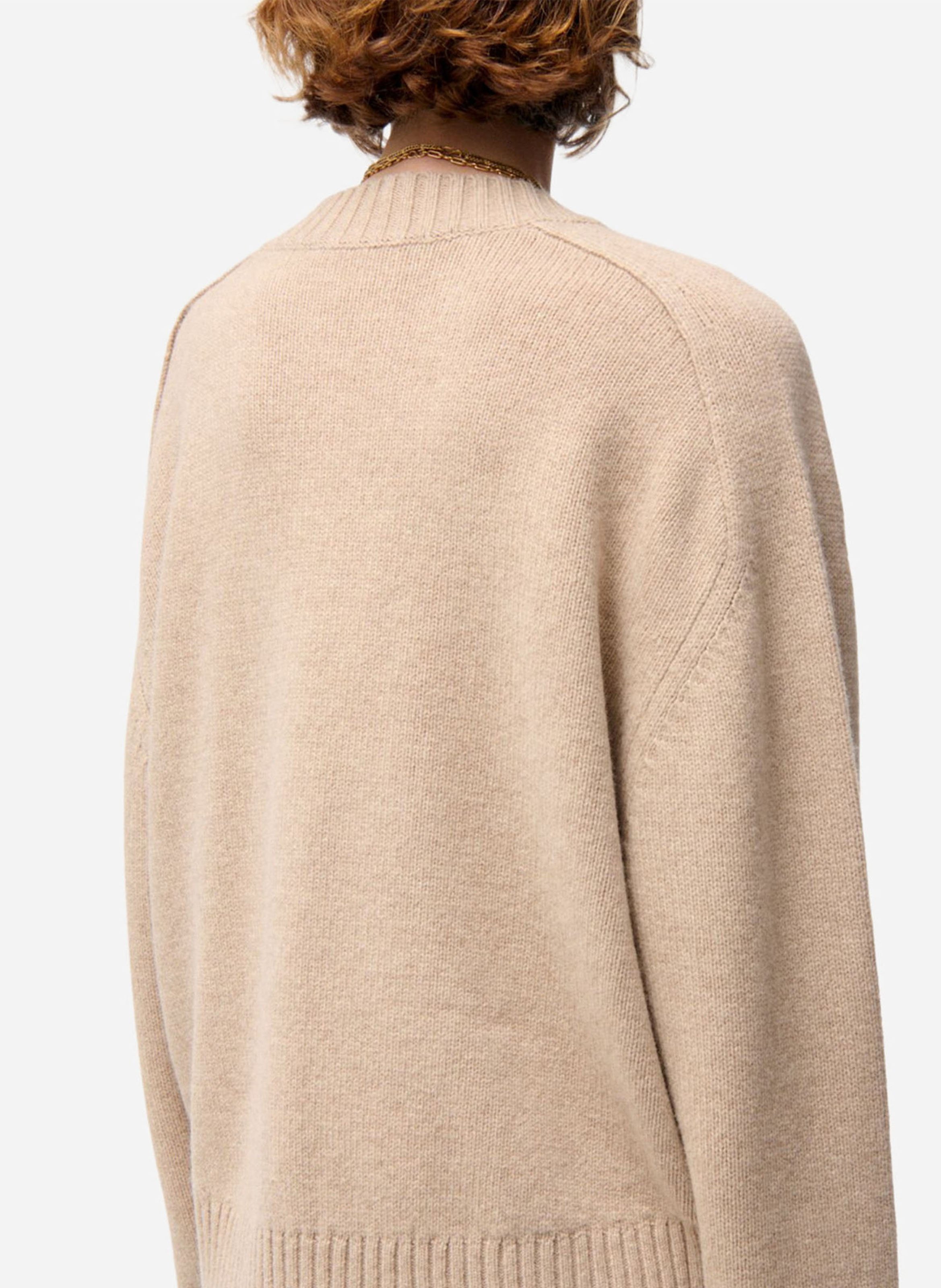 Pull col V e laine VANESSA BRUNO Beige