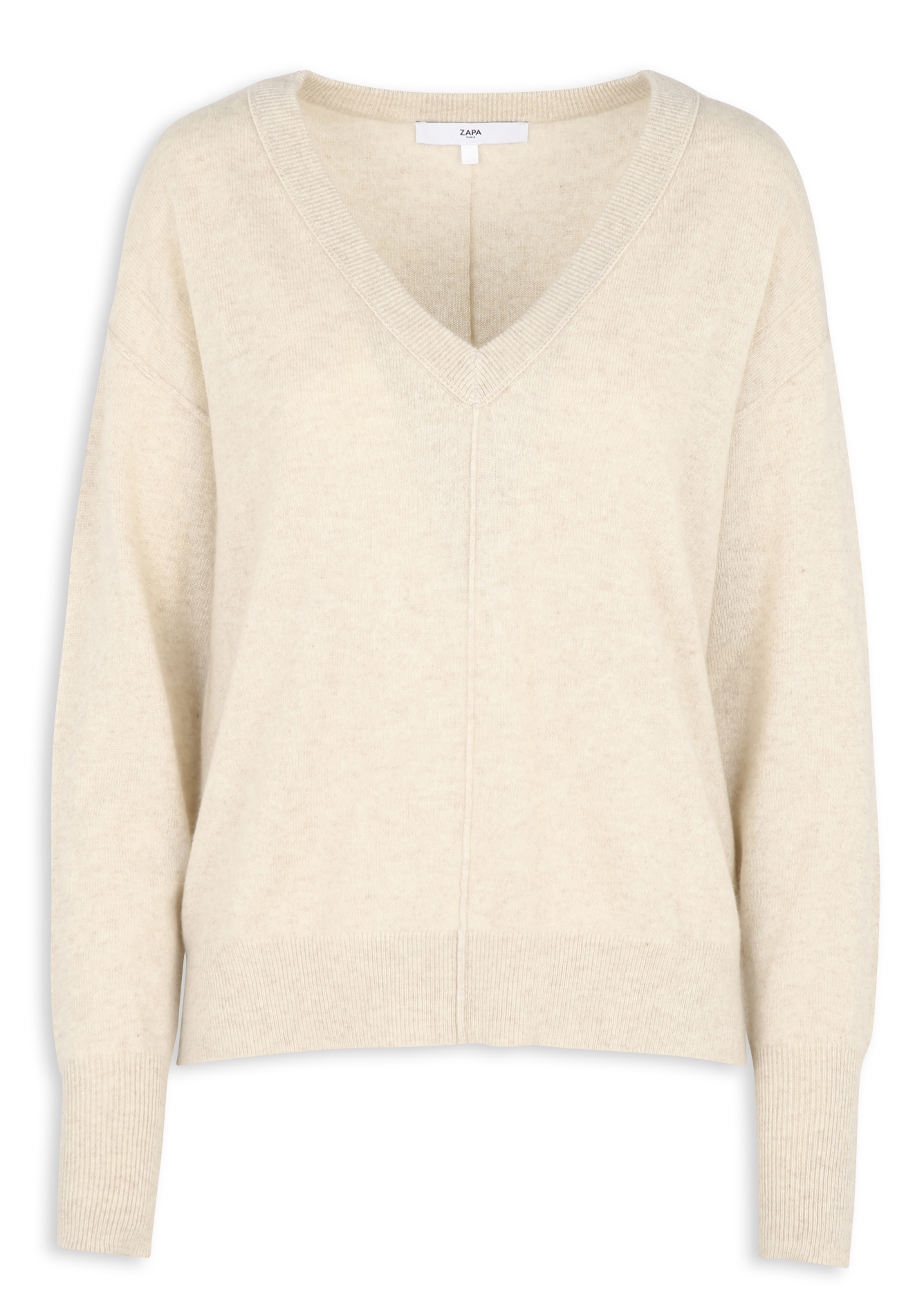 Pull col v en cachemire ZAPA