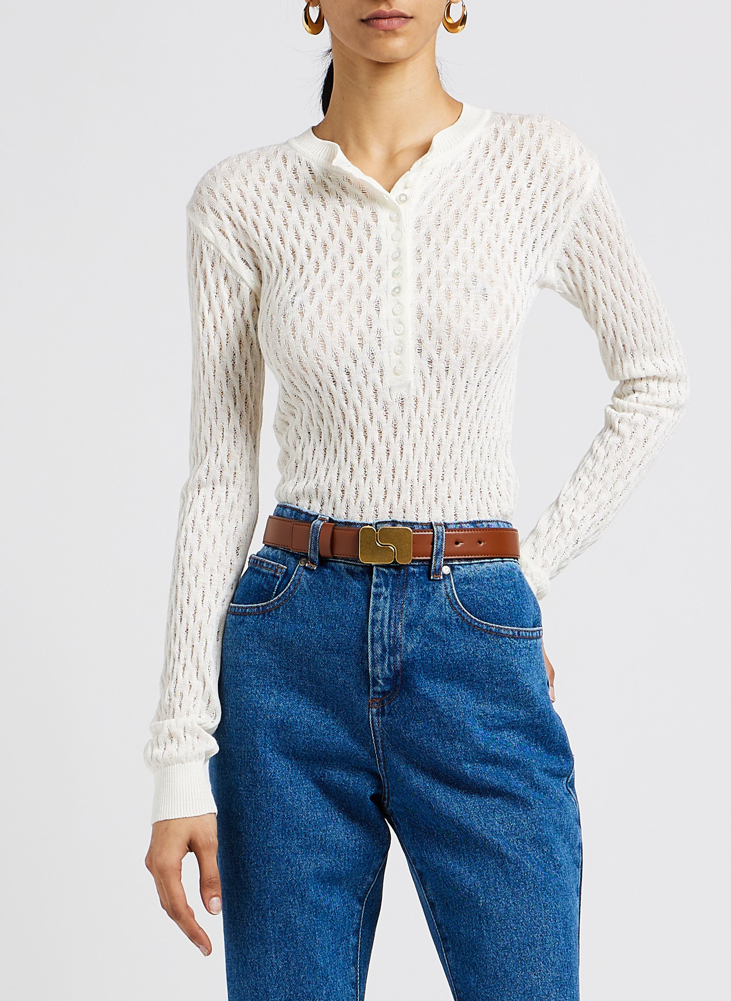 Top col rond en maille ajourée MAX&Co.