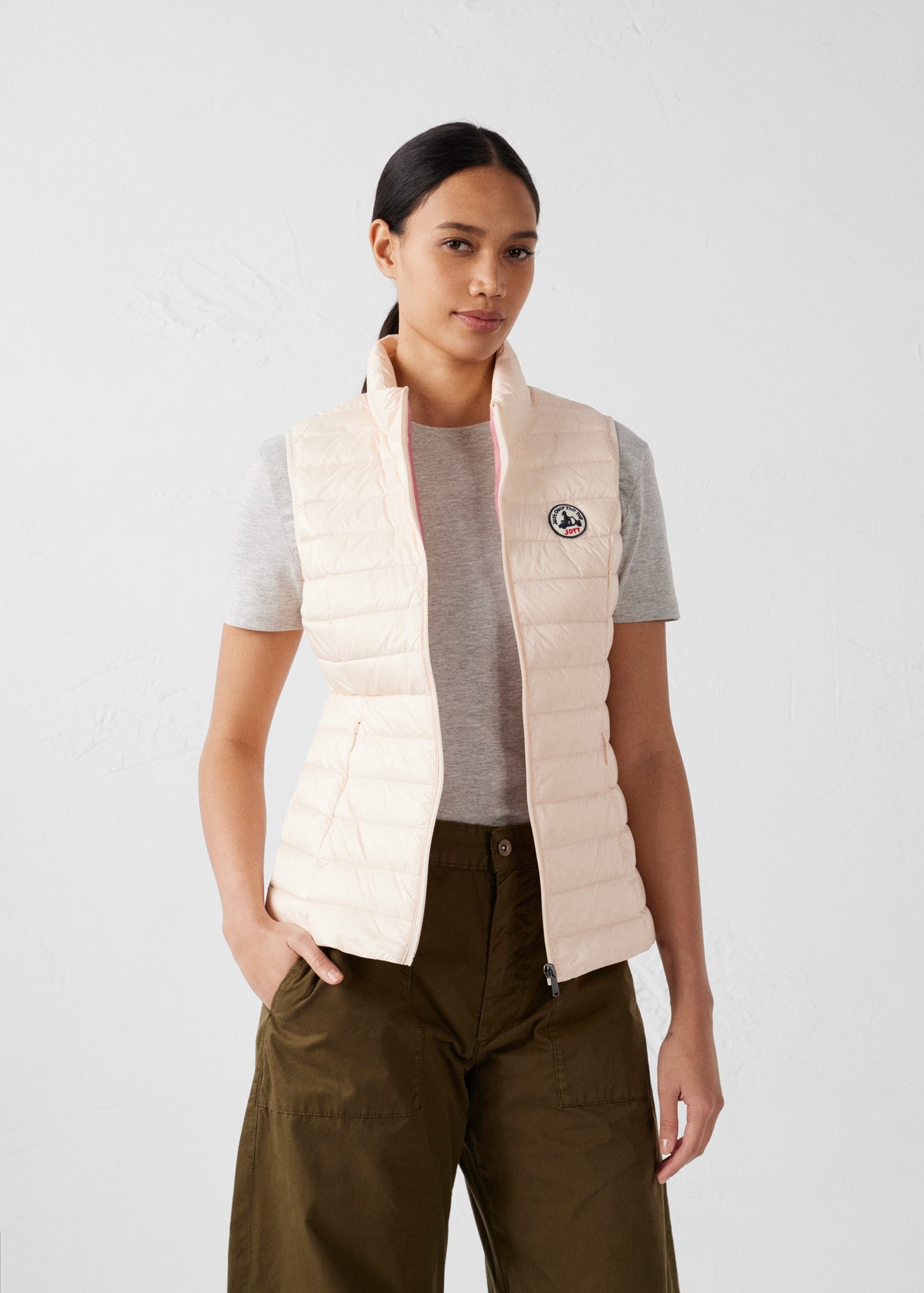 Sleeveless lightweight down vest seda JOTT Pink