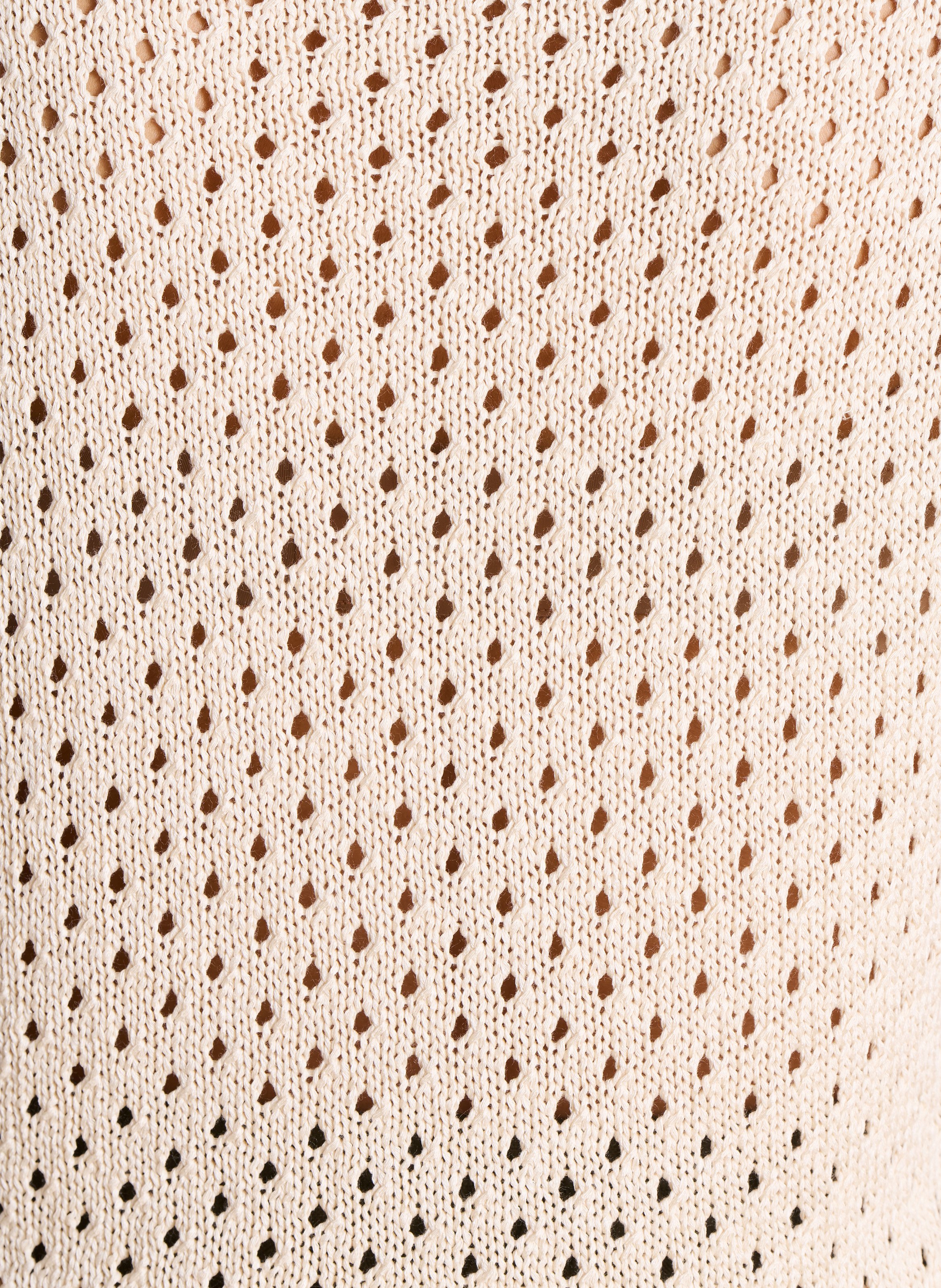 Pull droit col rond en maille LA FEE MARABOUTEE Blanc