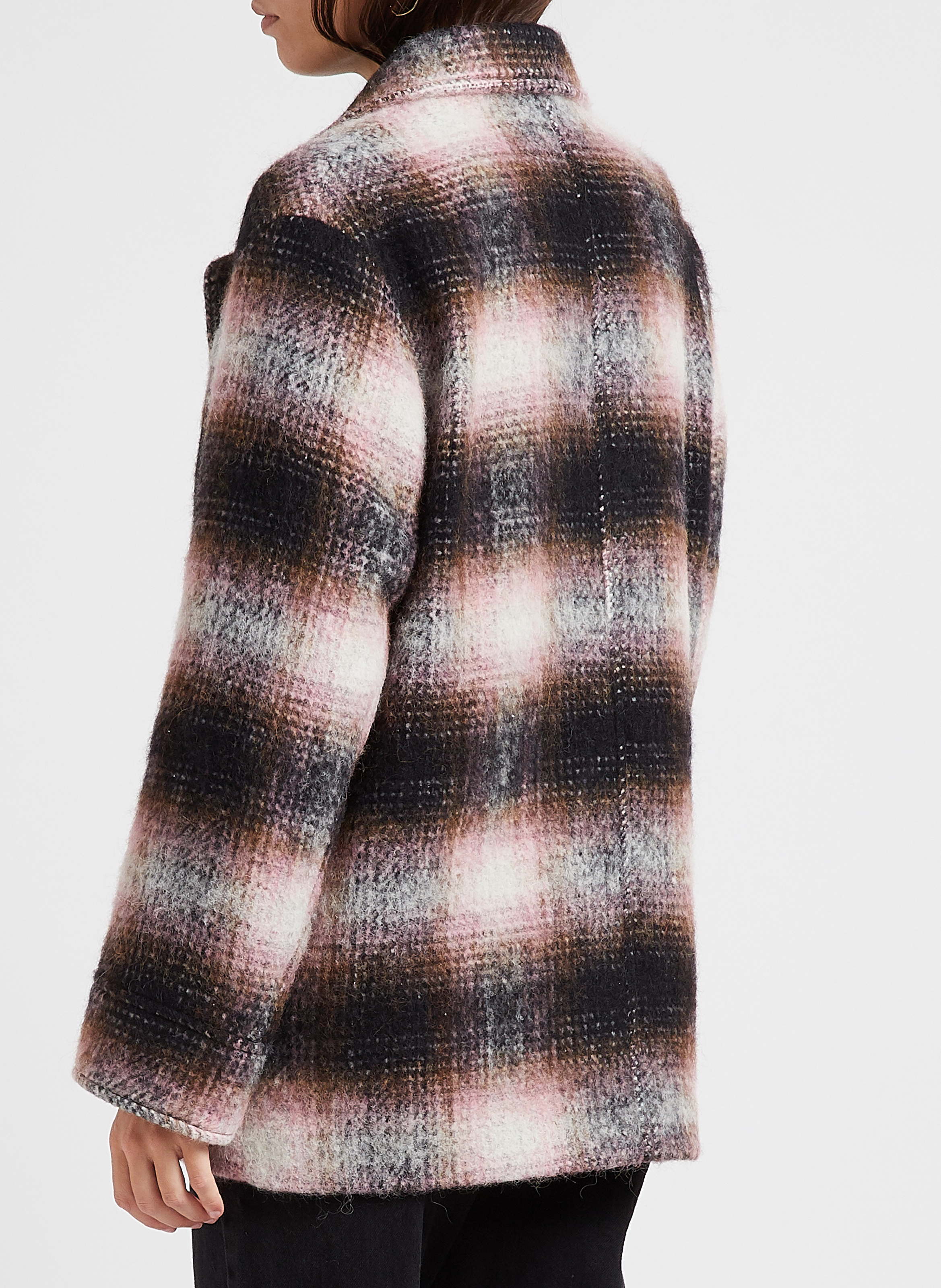 Printed cotton-blend coat with tailored collar PAUL SMITH Pink