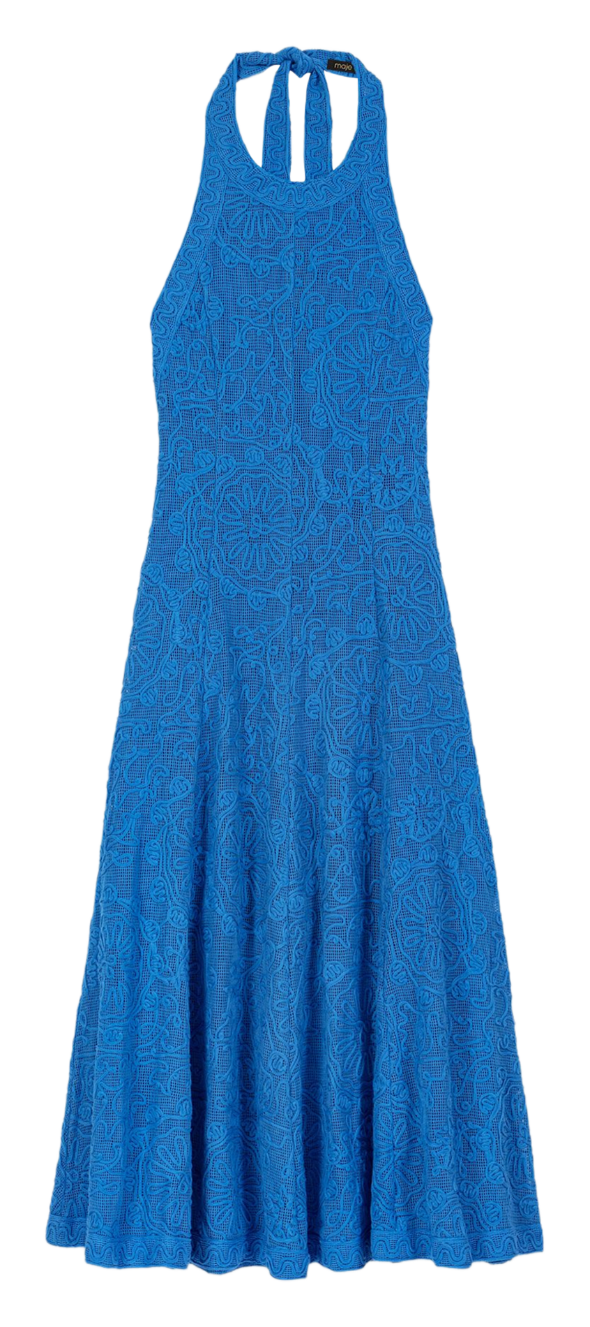 Long cotton dress MAJE Blue