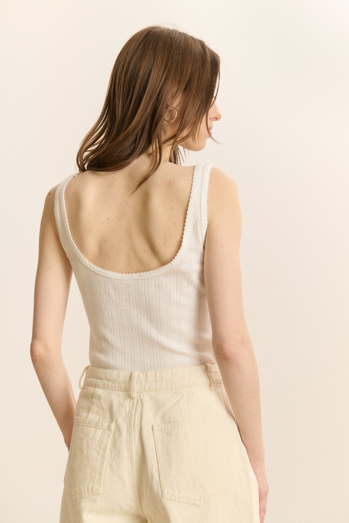 Sleeveless top with straps GARANCE PARIS White