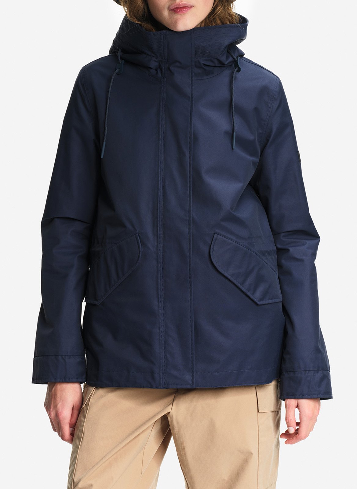 Solid hooded parka coat AIGLE Blue