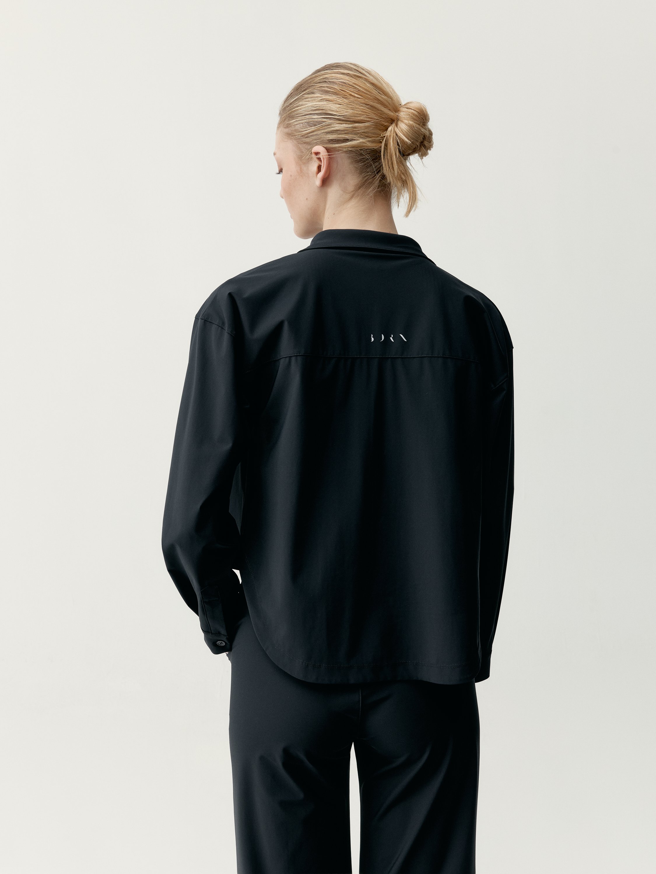 Shirt athleisure recovery performance halia BORN Noir