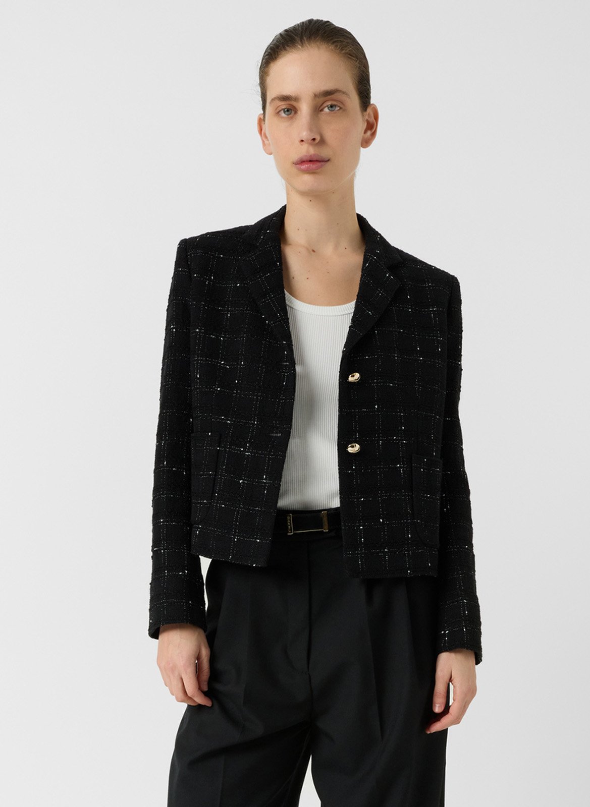 Taillierte Blazerjacke aus Baumwollmischung GERARD DAREL Schwarz