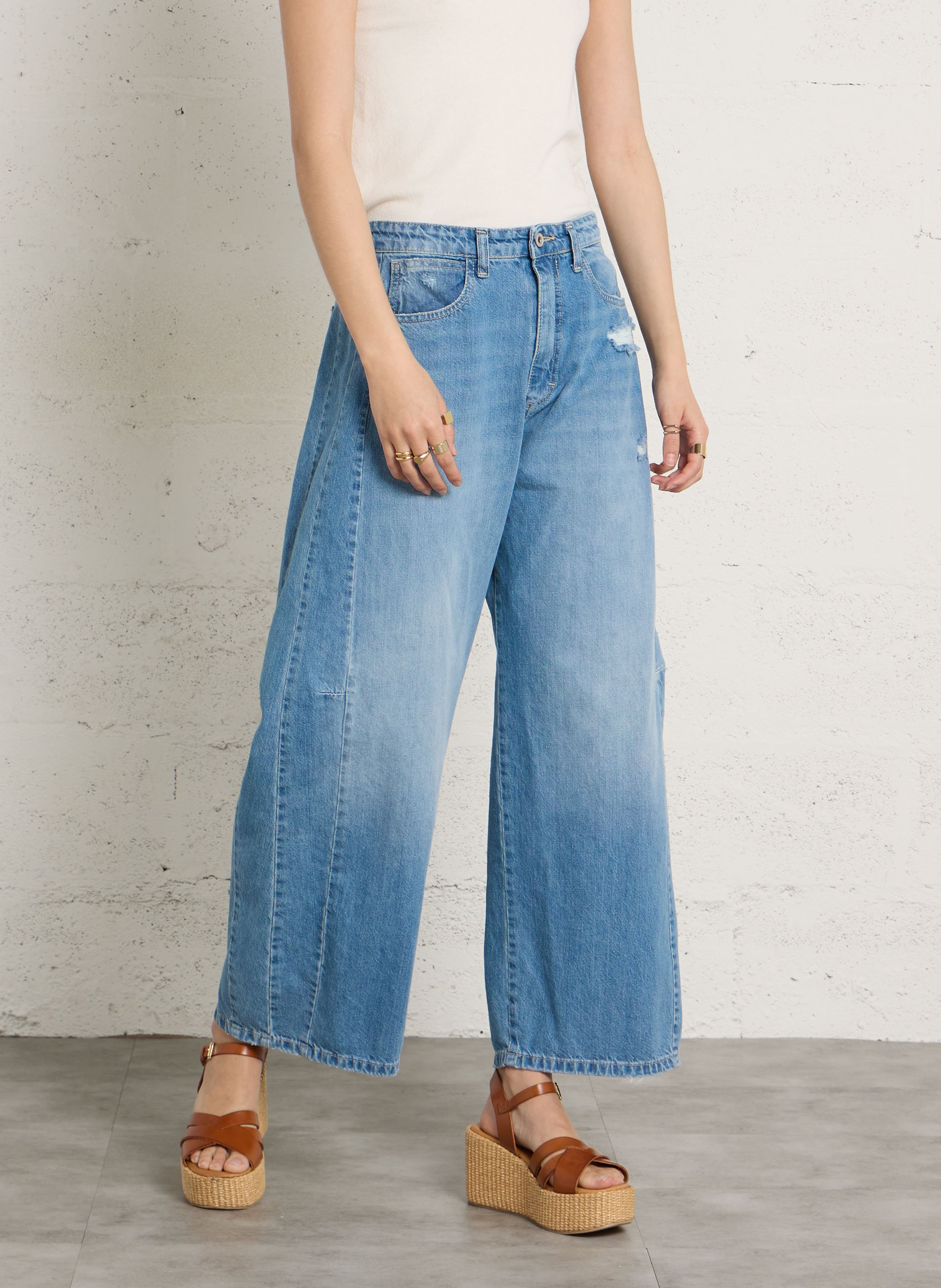 Jean large  PLEASE Bleu