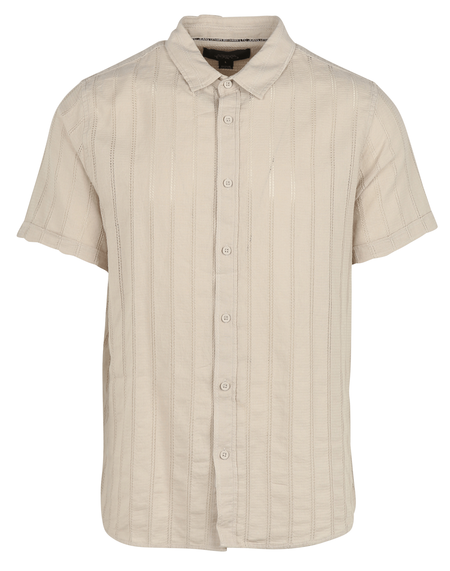 Chemise col classique en coton mélangé LE TEMPS DES CERISES Gris