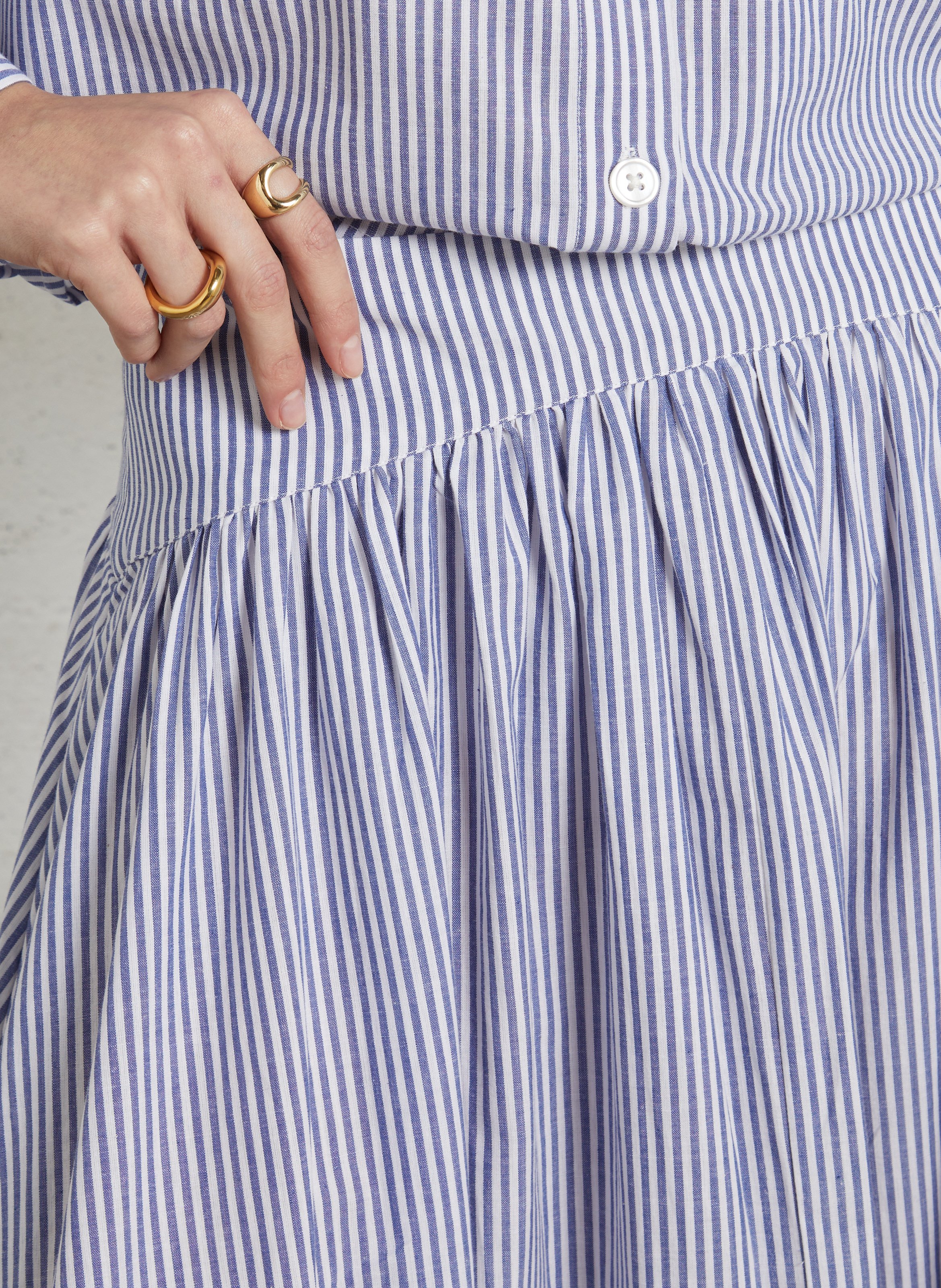 Jupe midi ample à rayures RAE ANTWERP Multicolore