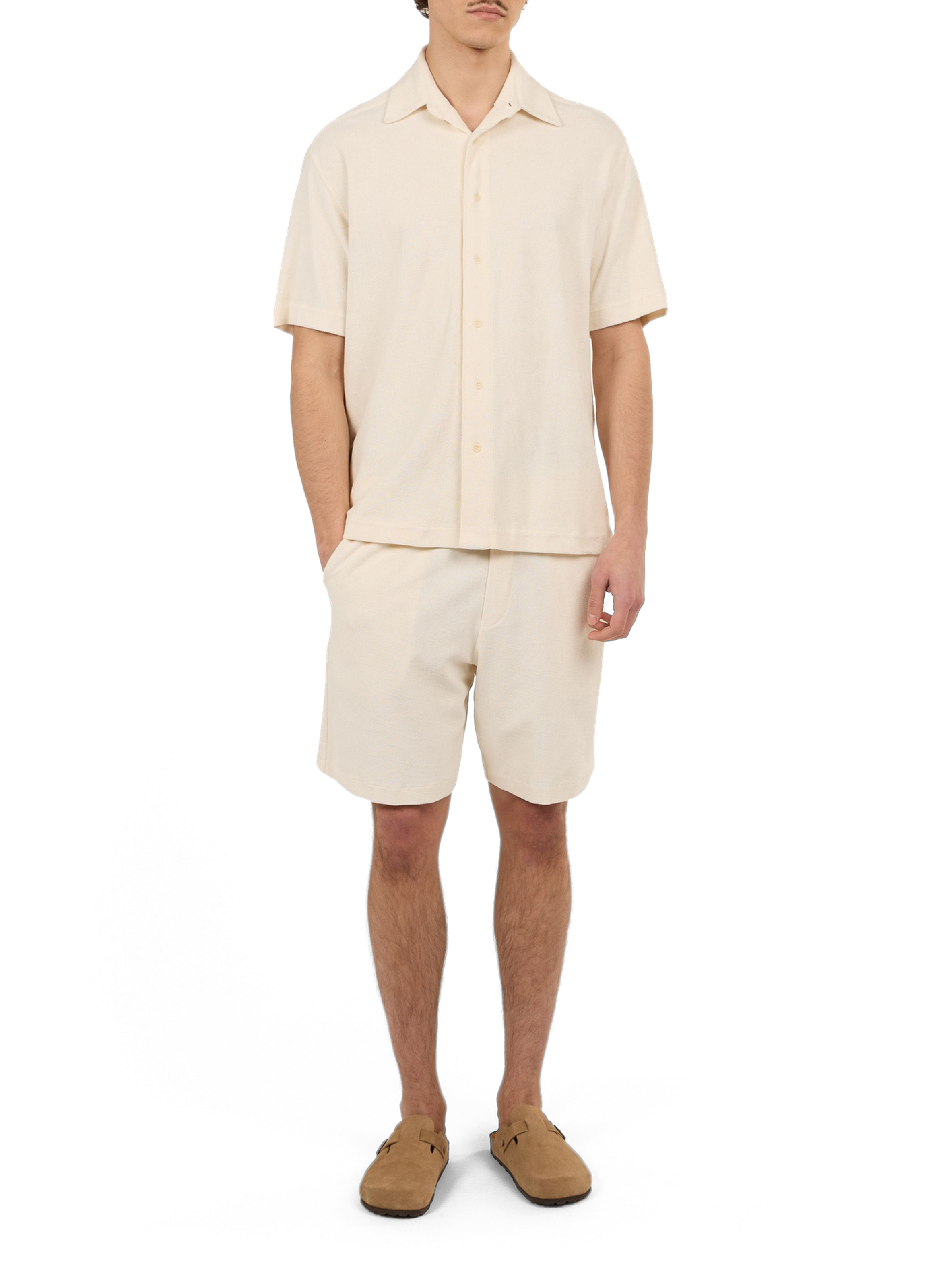 Cotton shirt with classic collar SAISON 1865 Beige