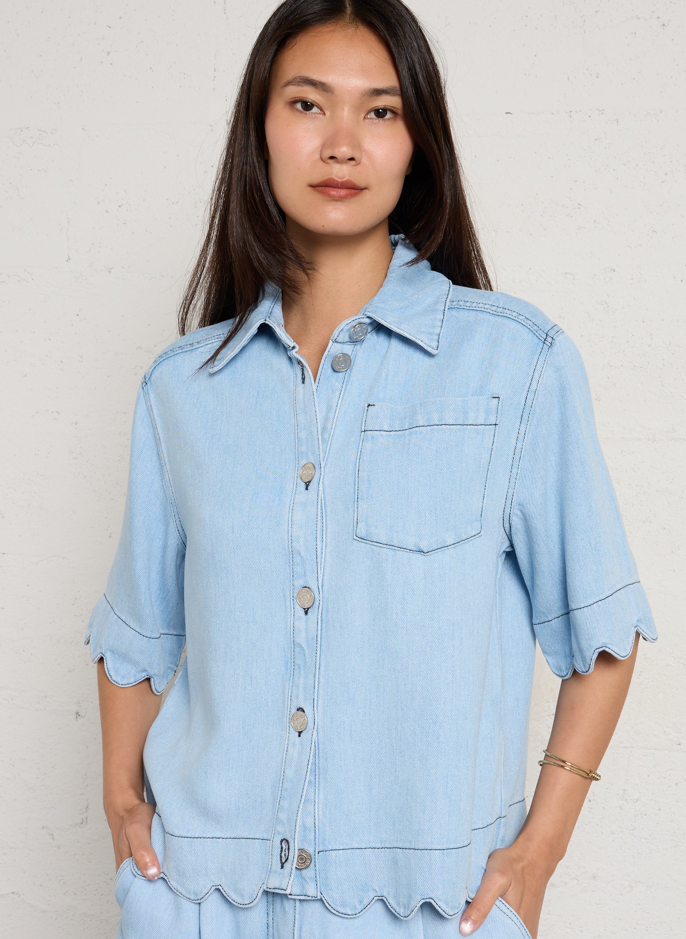 Straight shirt STELLA NOVA Blue