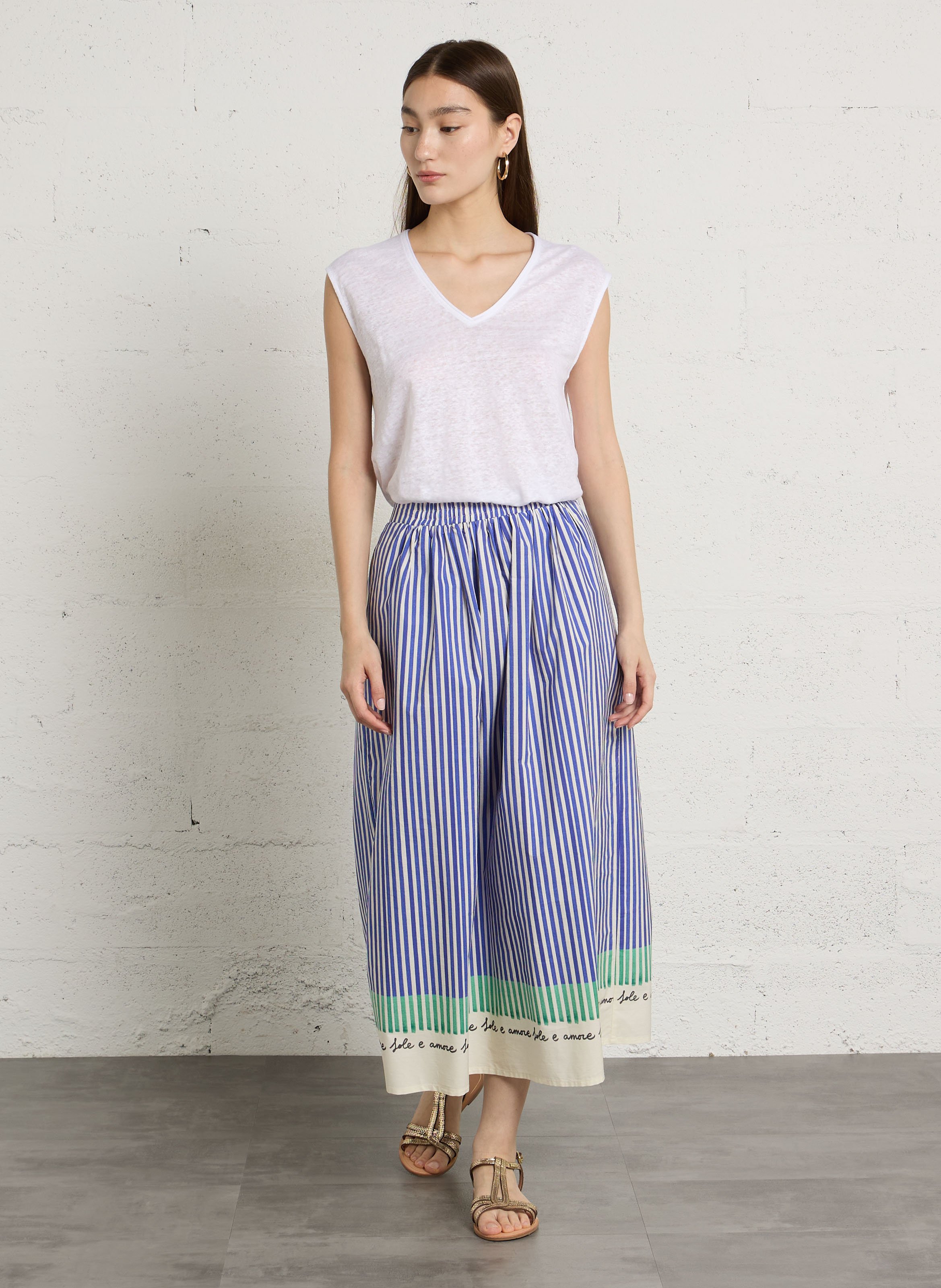 A-line cotton skirt TINSELS Blue