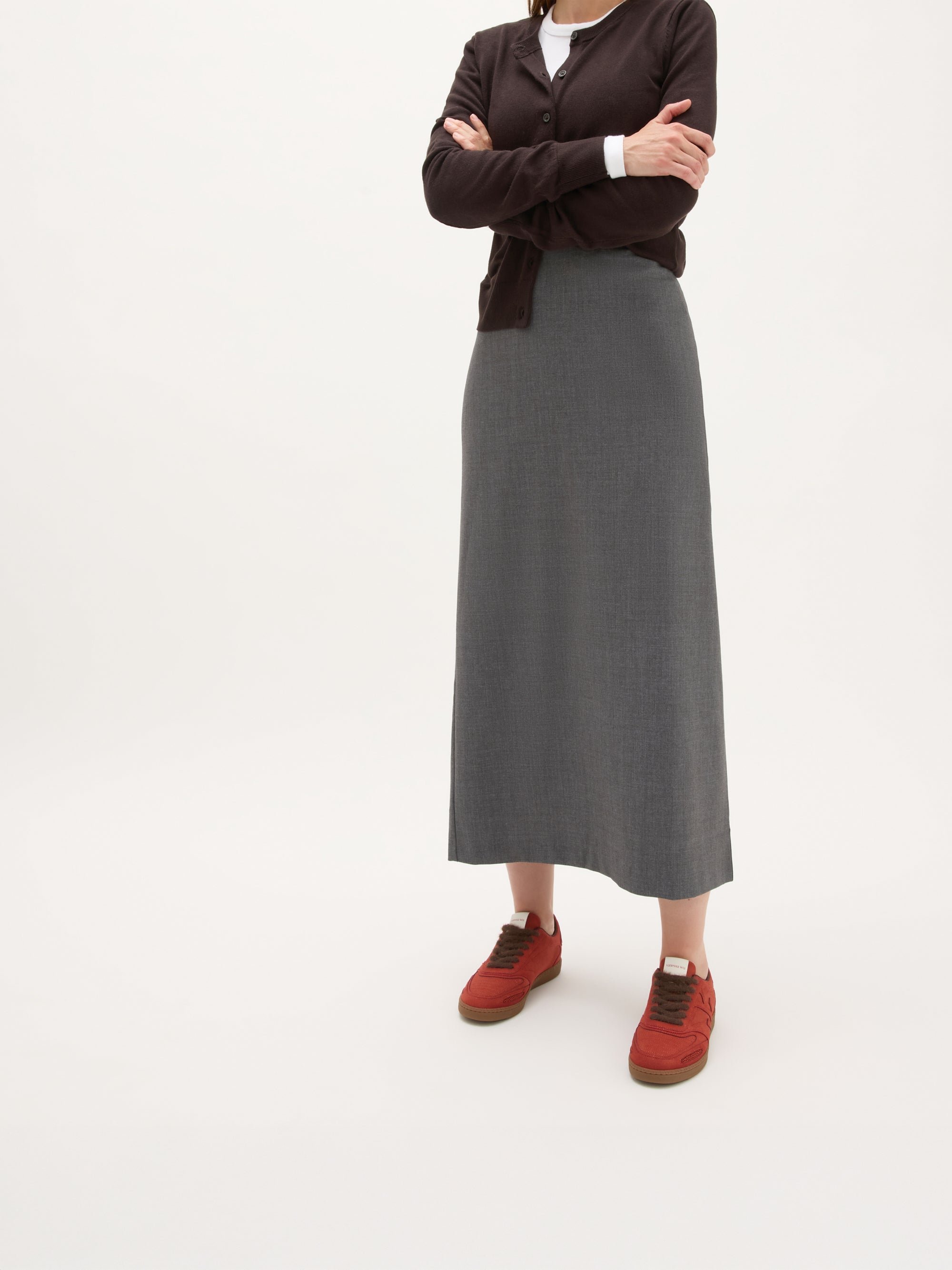 Sneakers with monogram on retro sole | Red VANESSA WU Women