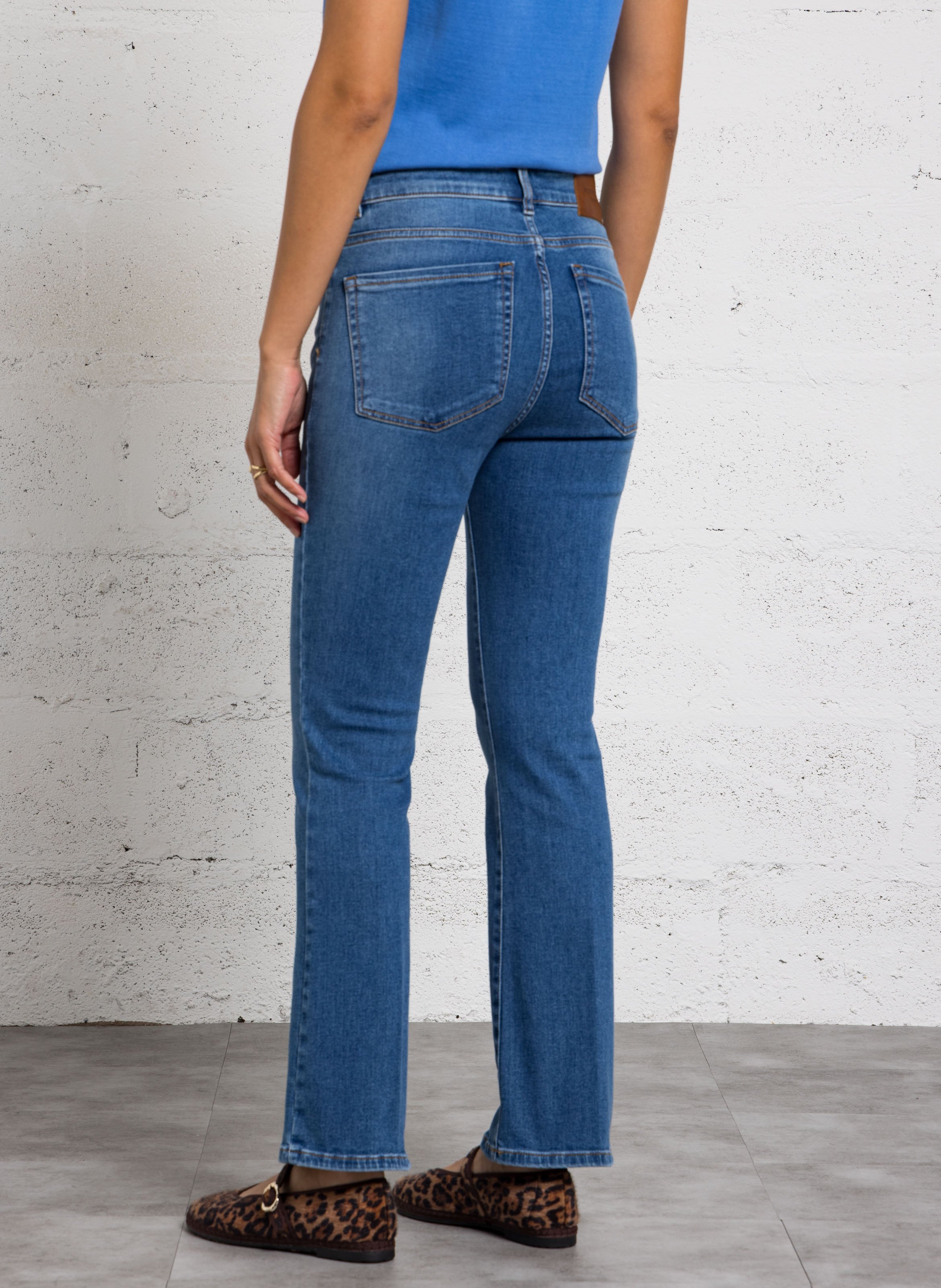 Bootcut Jeans aus Baumwoll-Mix MAX MARA WEEK END Blau