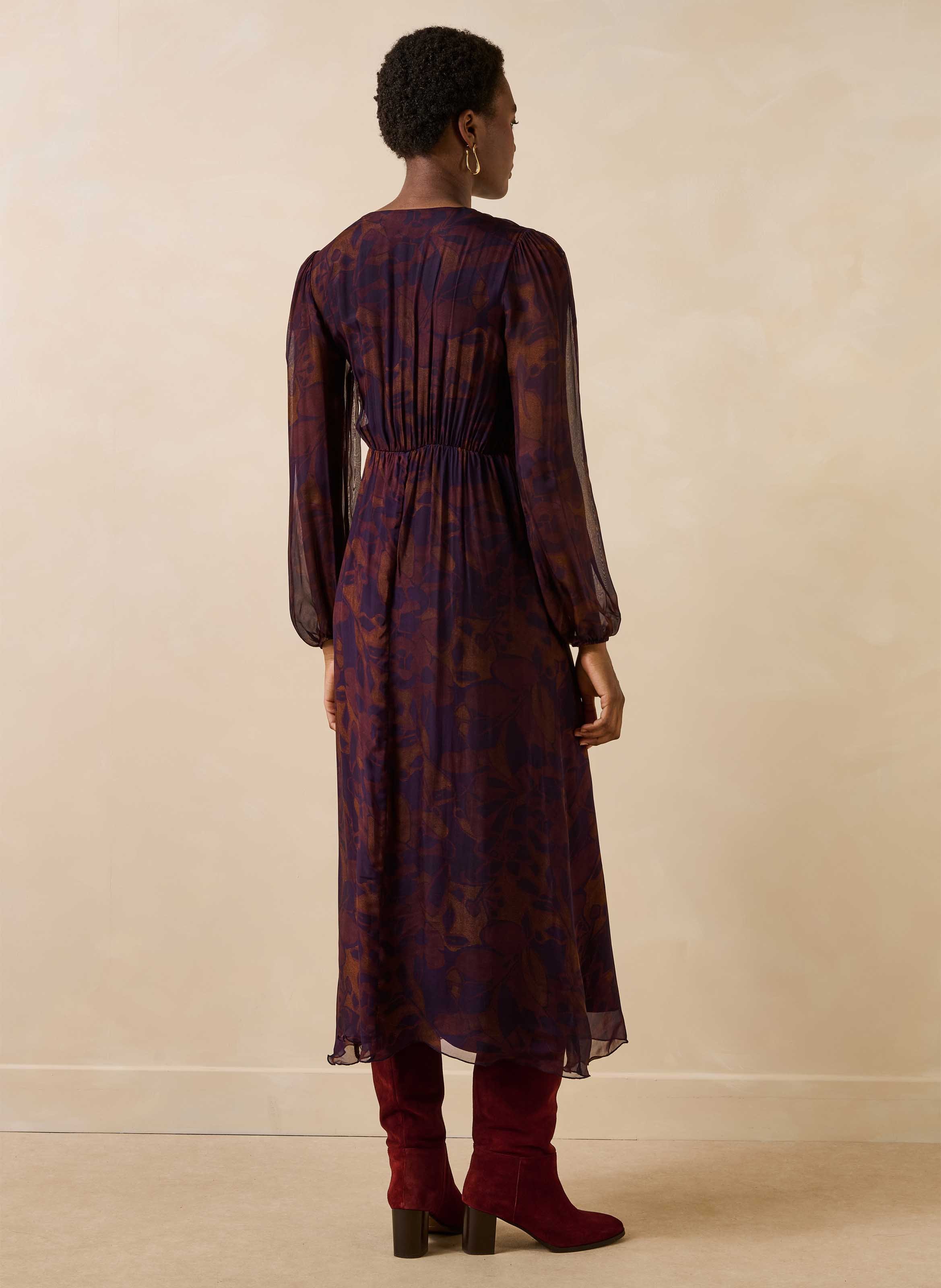 Fitted V-neck dress with print LA FEE MARABOUTEE Multicolored