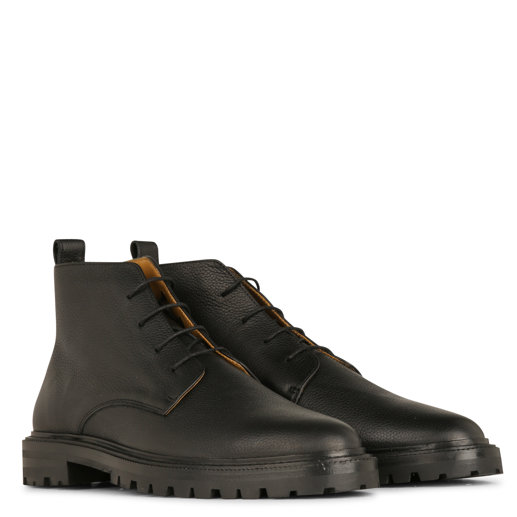 Boots en cuir gariné BOBBIES Noir