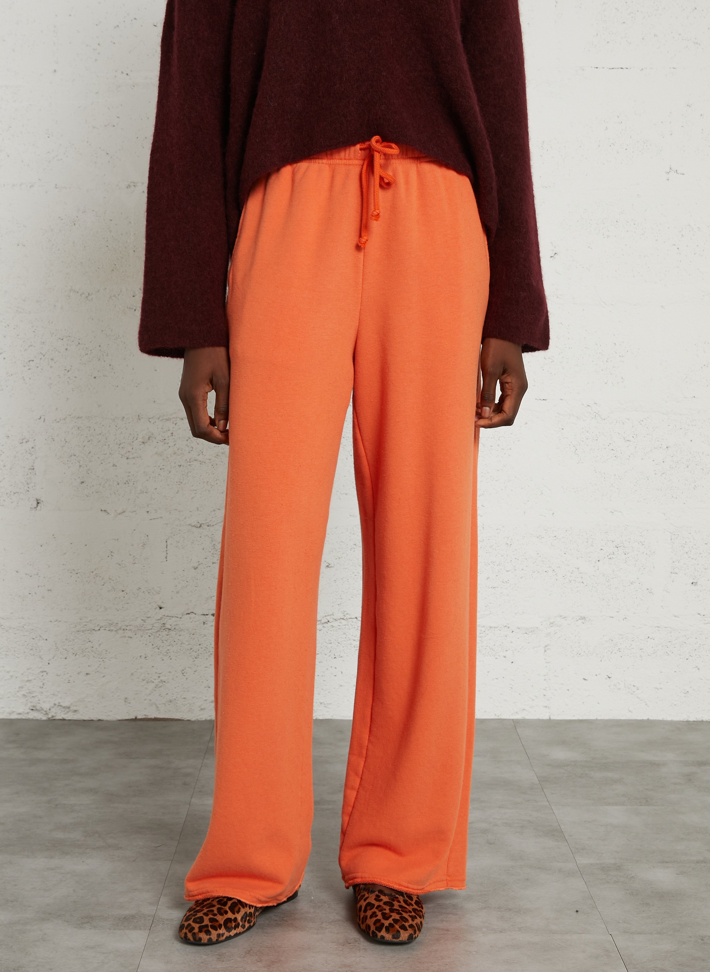 Loose-fit cotton-blend joggers AMERICAN VINTAGE Orange