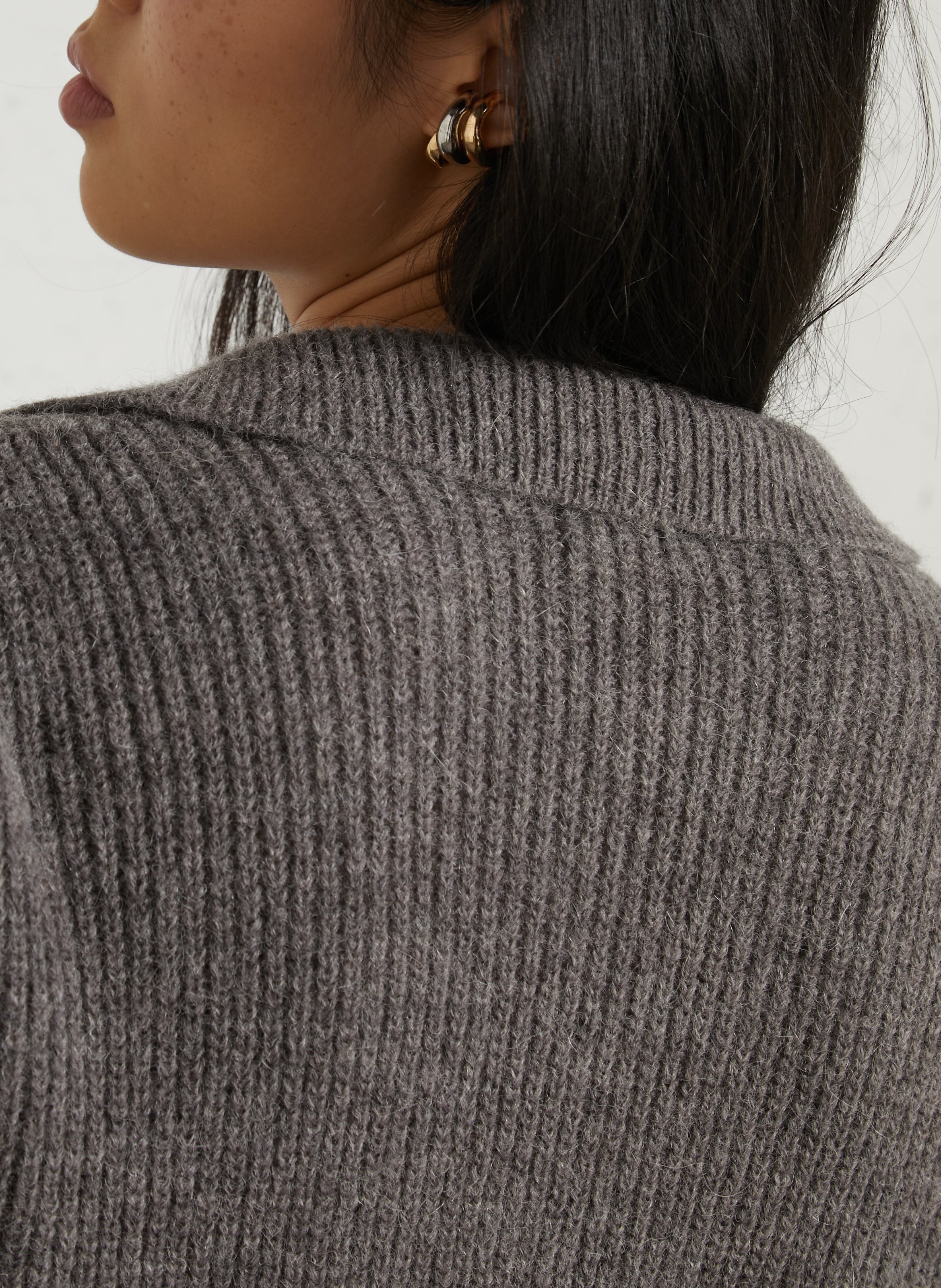 Gerade geschnittener Strickpullover DIEGA Grau