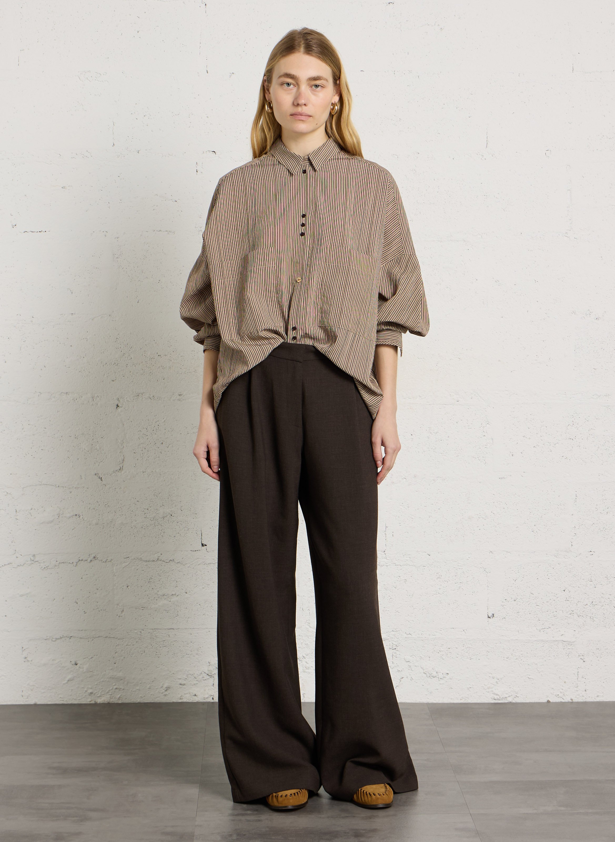 Pantalon large SESSUN Marron