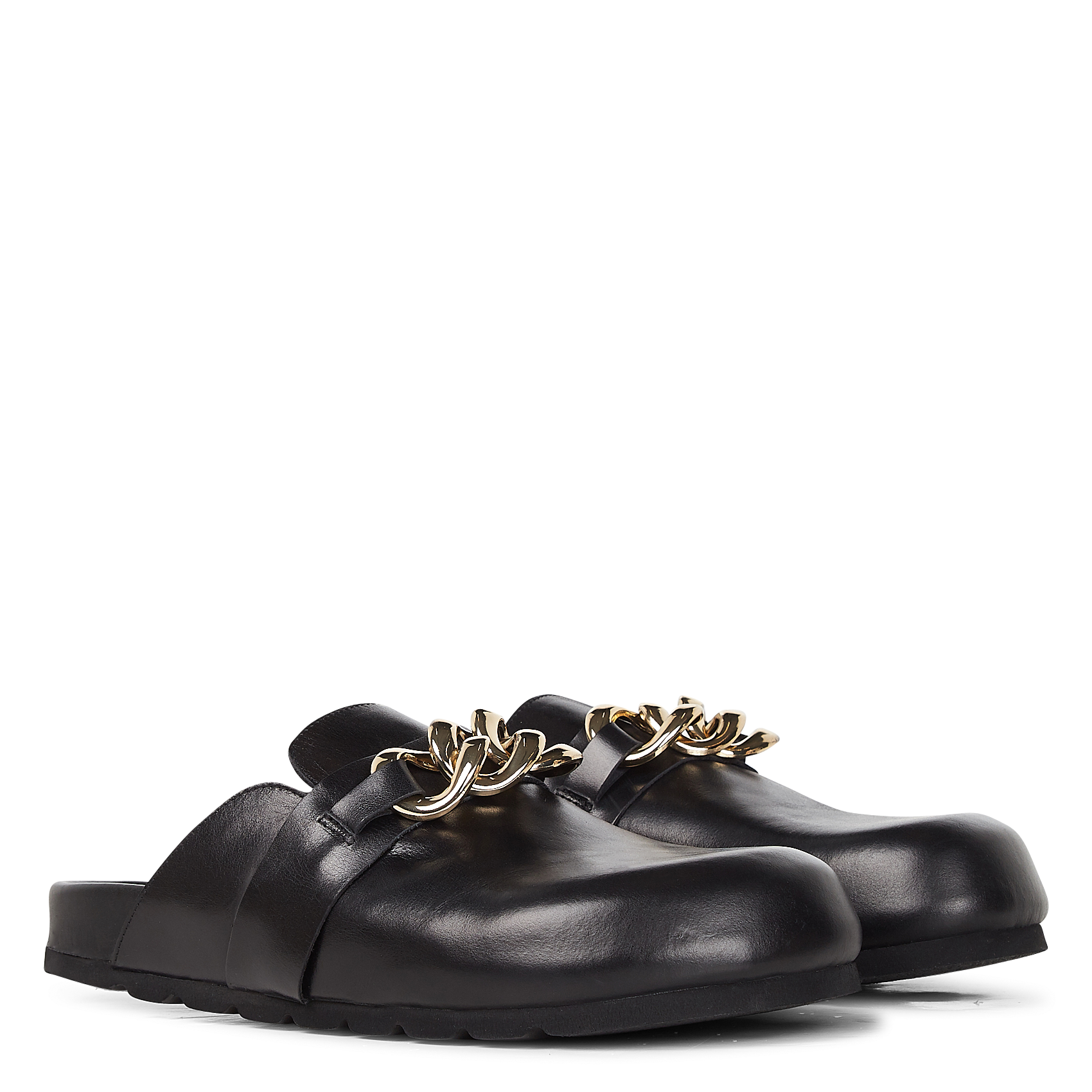 Leren klompen ALOHAS Zwart