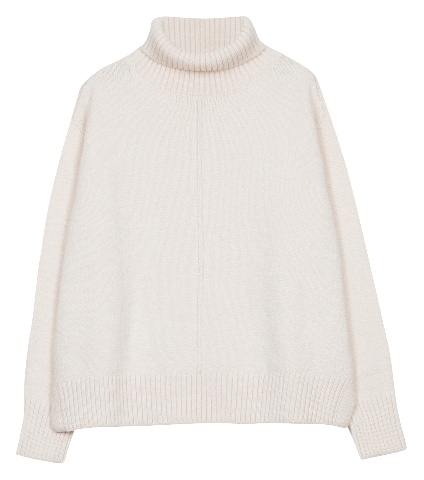 Loose-fit Turtleneck Sweater Ecru An'ge 