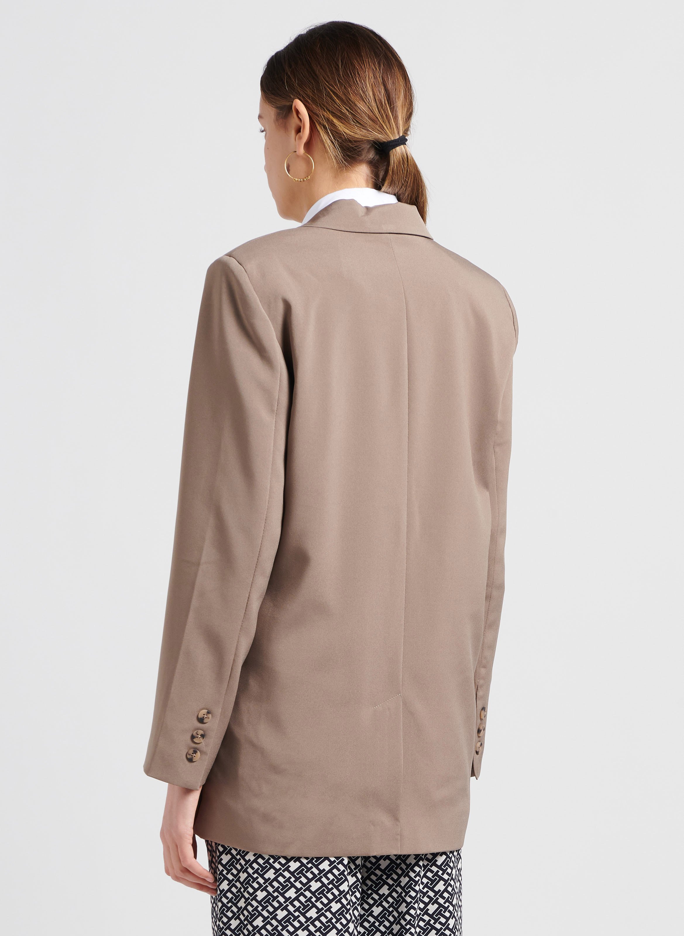 Veste de blazer droite VILA Marron