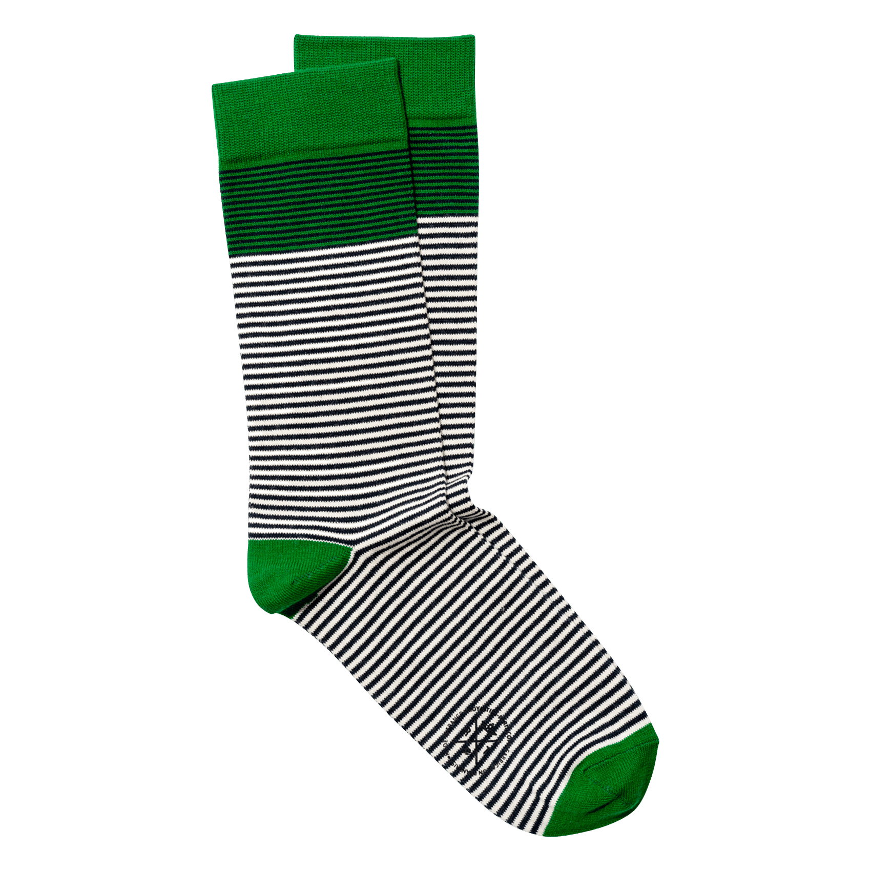 Calcetines de mezcla de algodón y rayas finas marineras VerdeROYALTIES