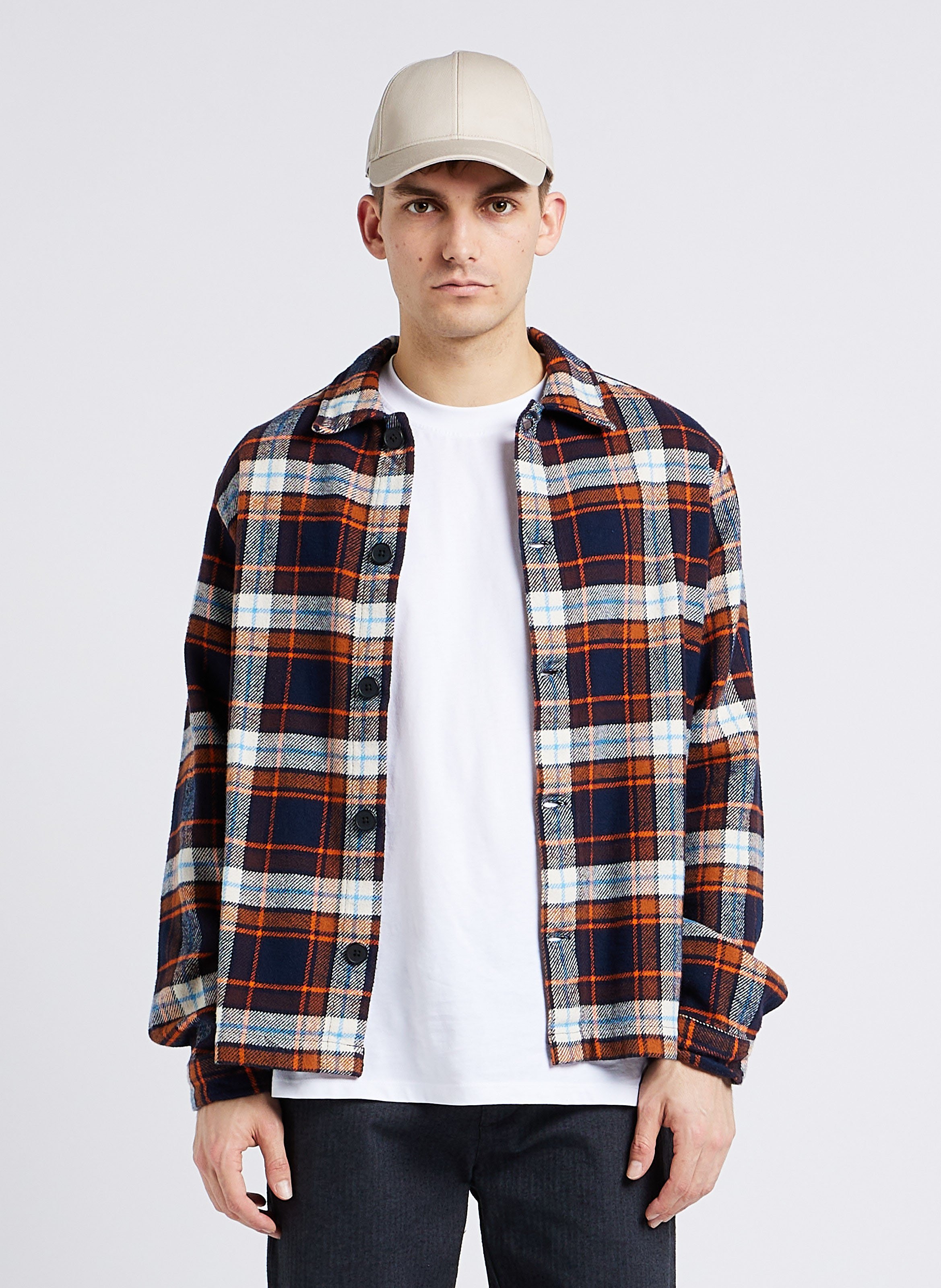 Surchemise col classique en coton bio KNOWLEDGE COTTON APPAREL Orange