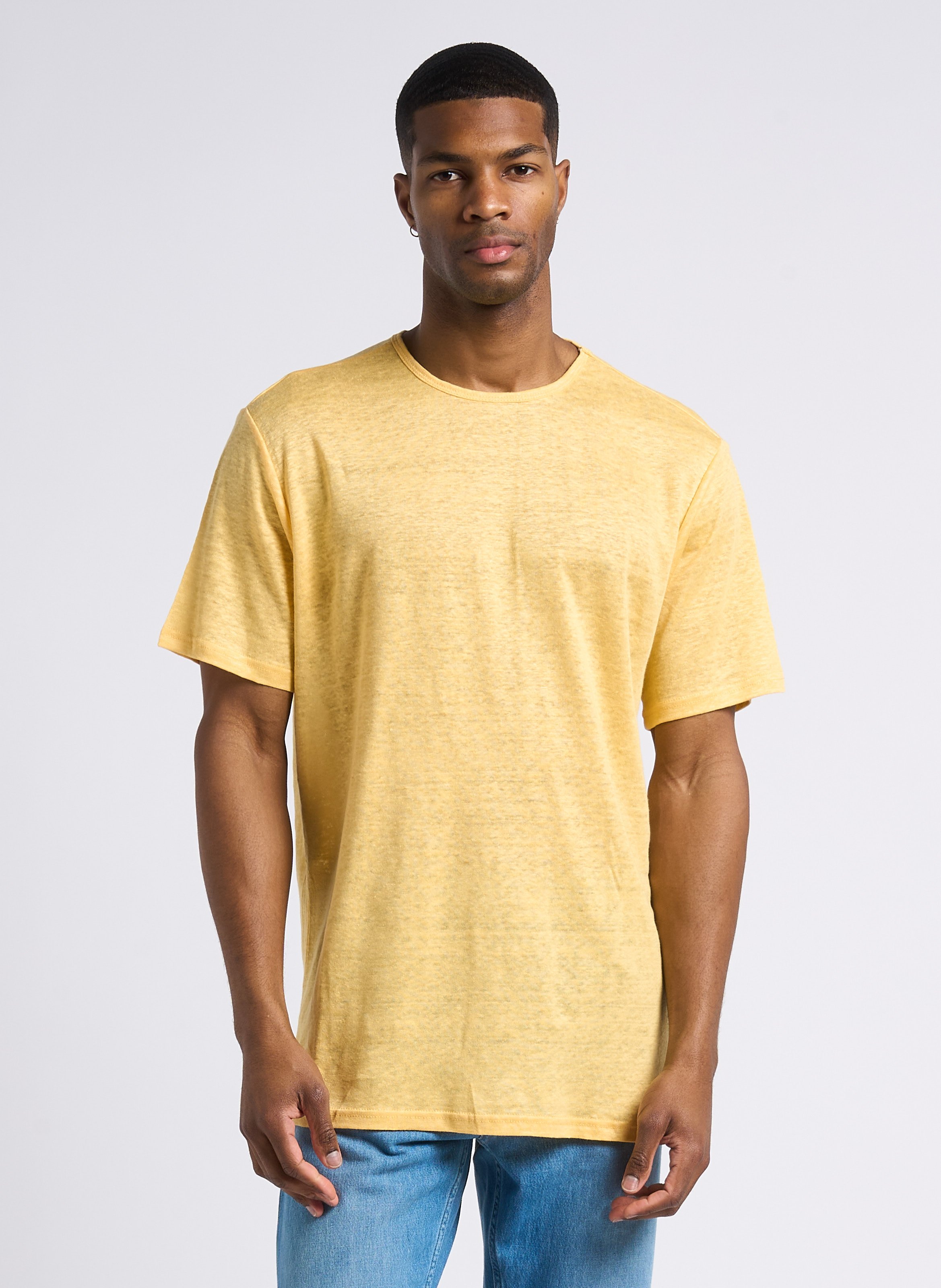 Tee-shirt col rond en lin  SELECTED