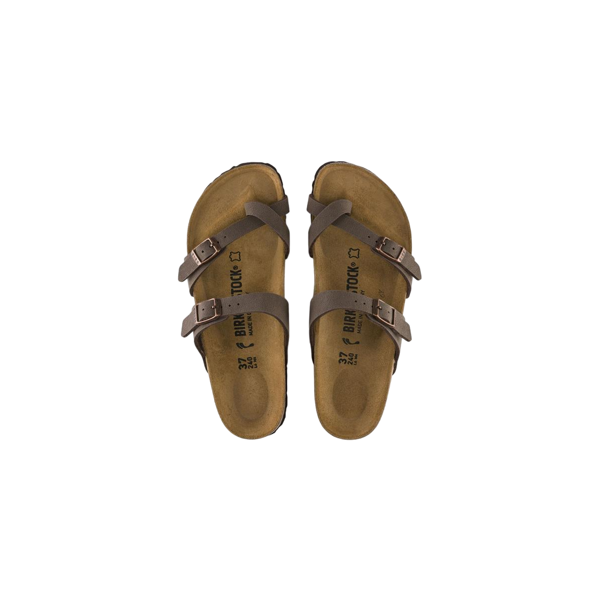 Faux leather sandals BIRKENSTOCK Brown