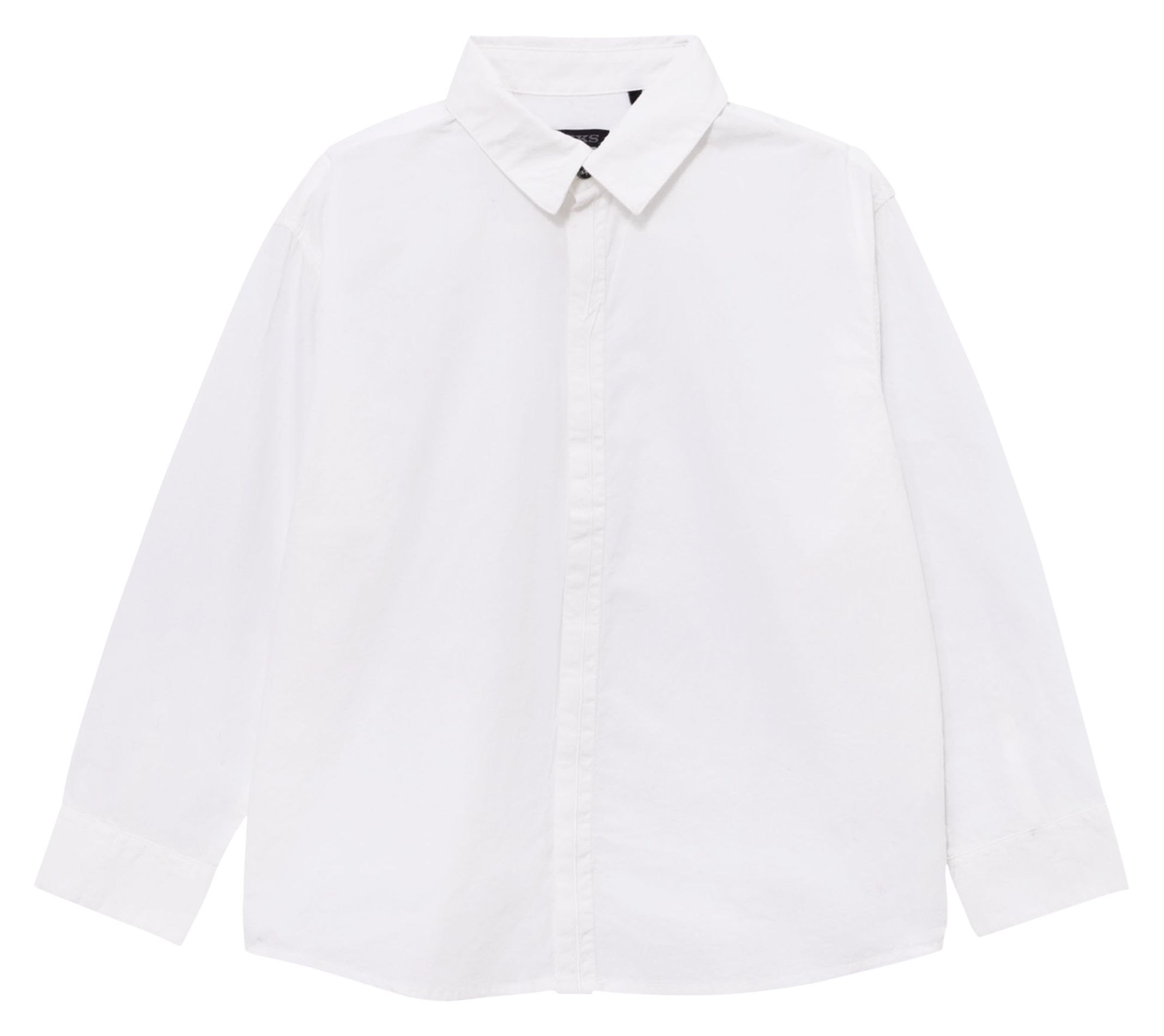 Chemise col classique manches contrastantes en coton IKKS JUNIOR White