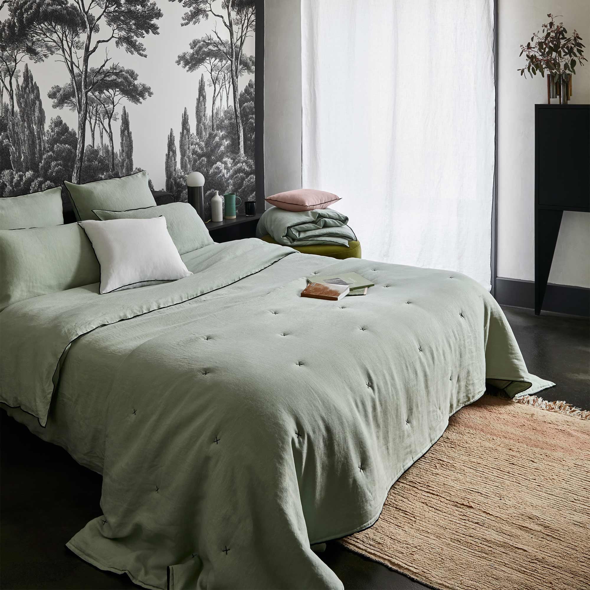 ANOUK - Cotton duvet cover MADURA Green