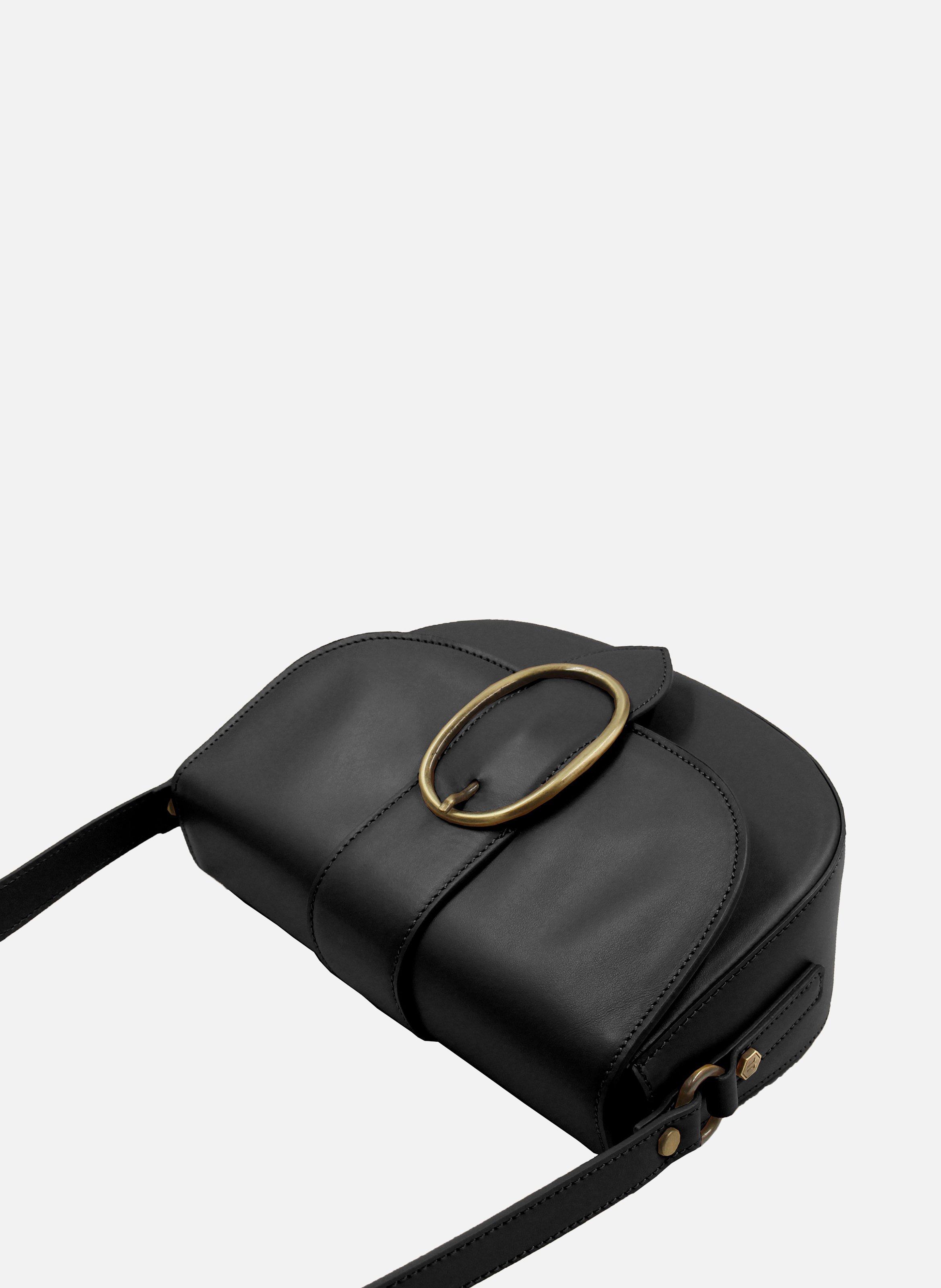 Sac boucle cuir lisse JULES & JENN Noir