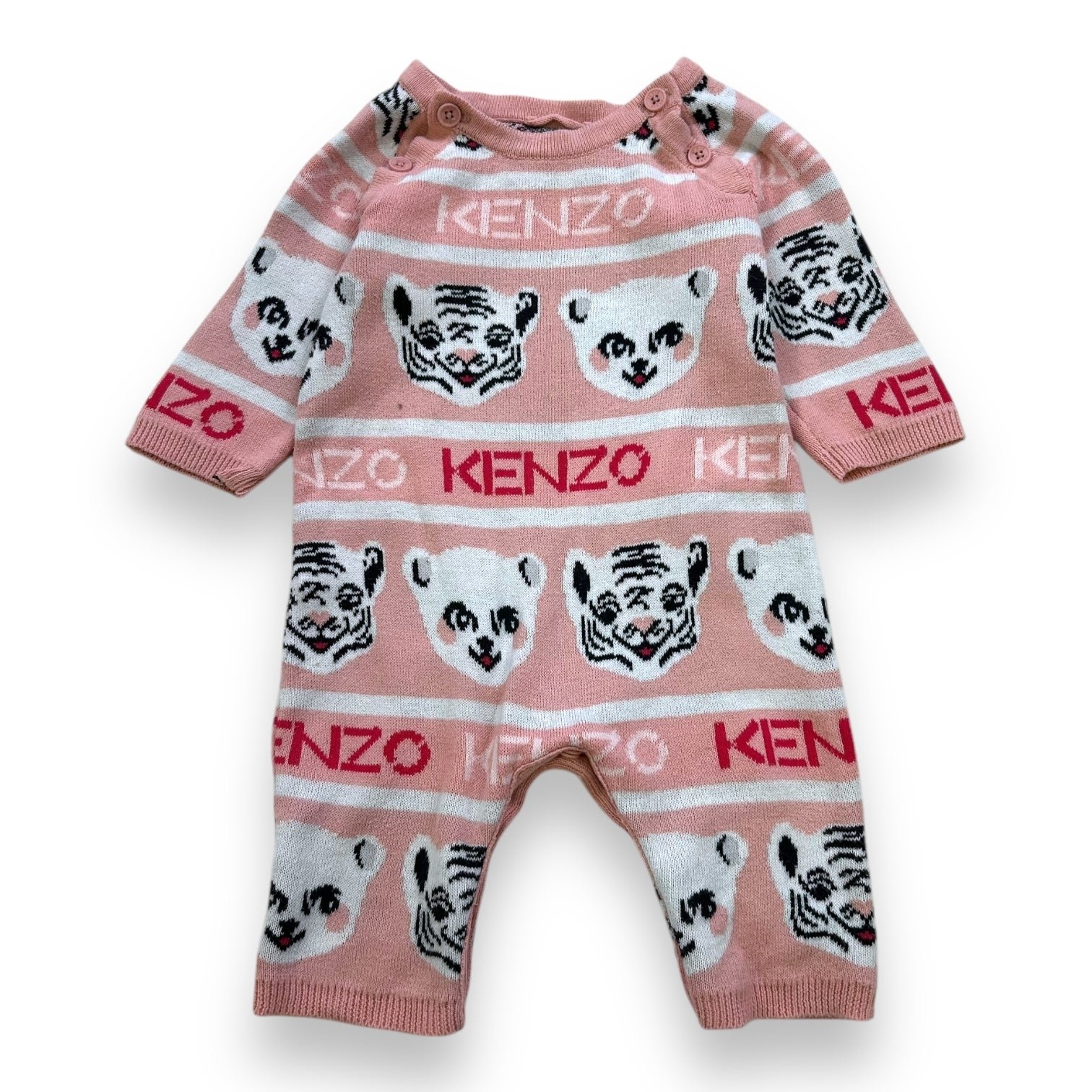 Pink baby jumpsuit - 3 months KENZO - SECONDE MAIN Pink